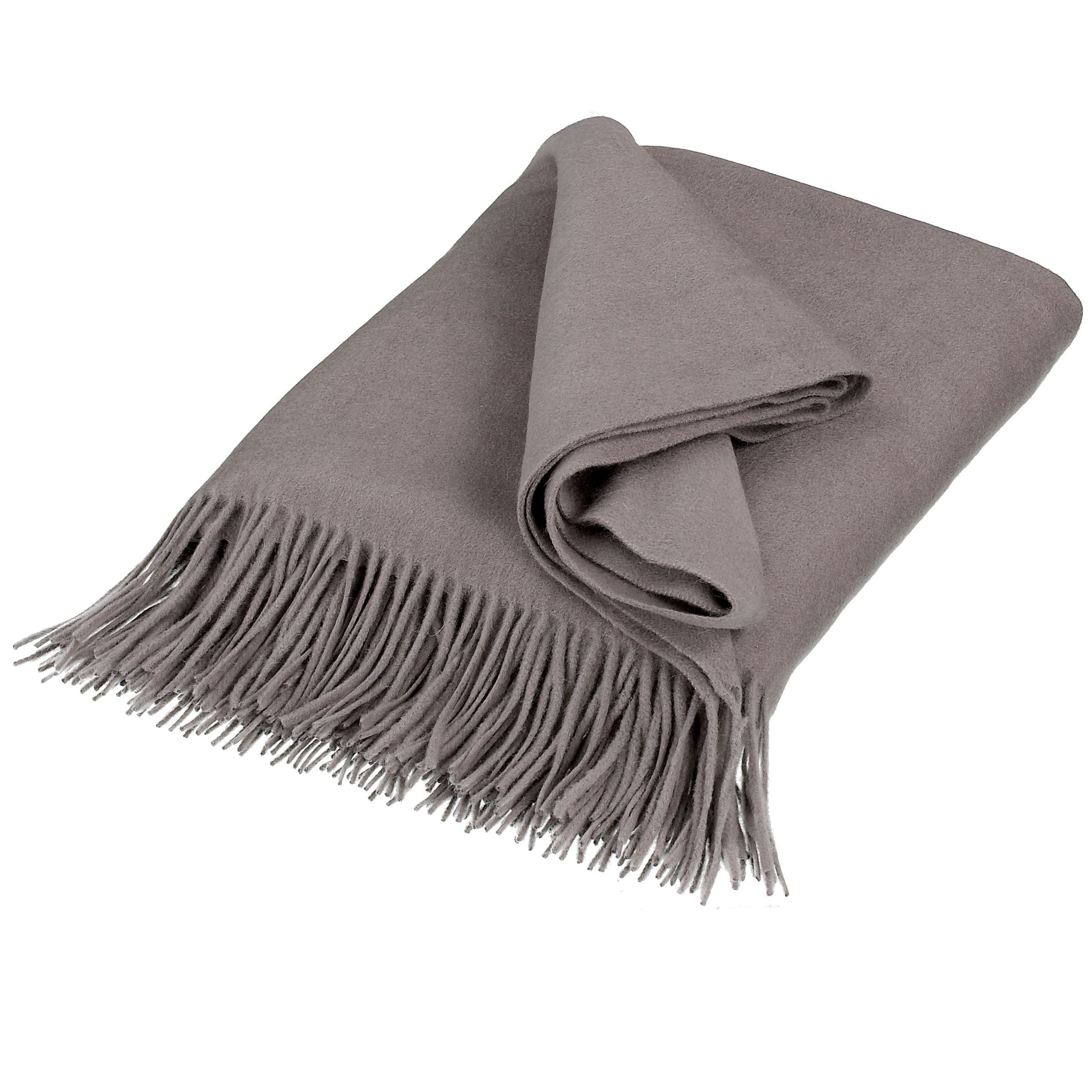 John Lewis Premium Cashmere Throw, Peat at John Lewis