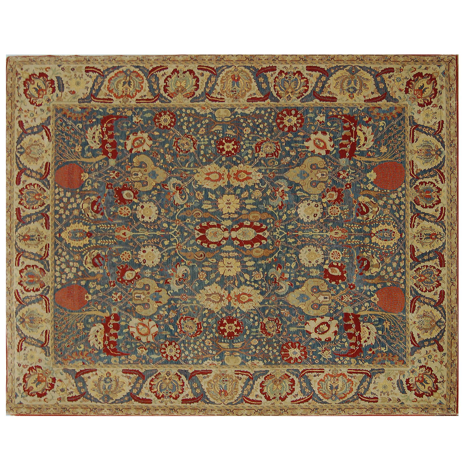 Turkish Style Handmade Rug Blue Red H308 x W247cm