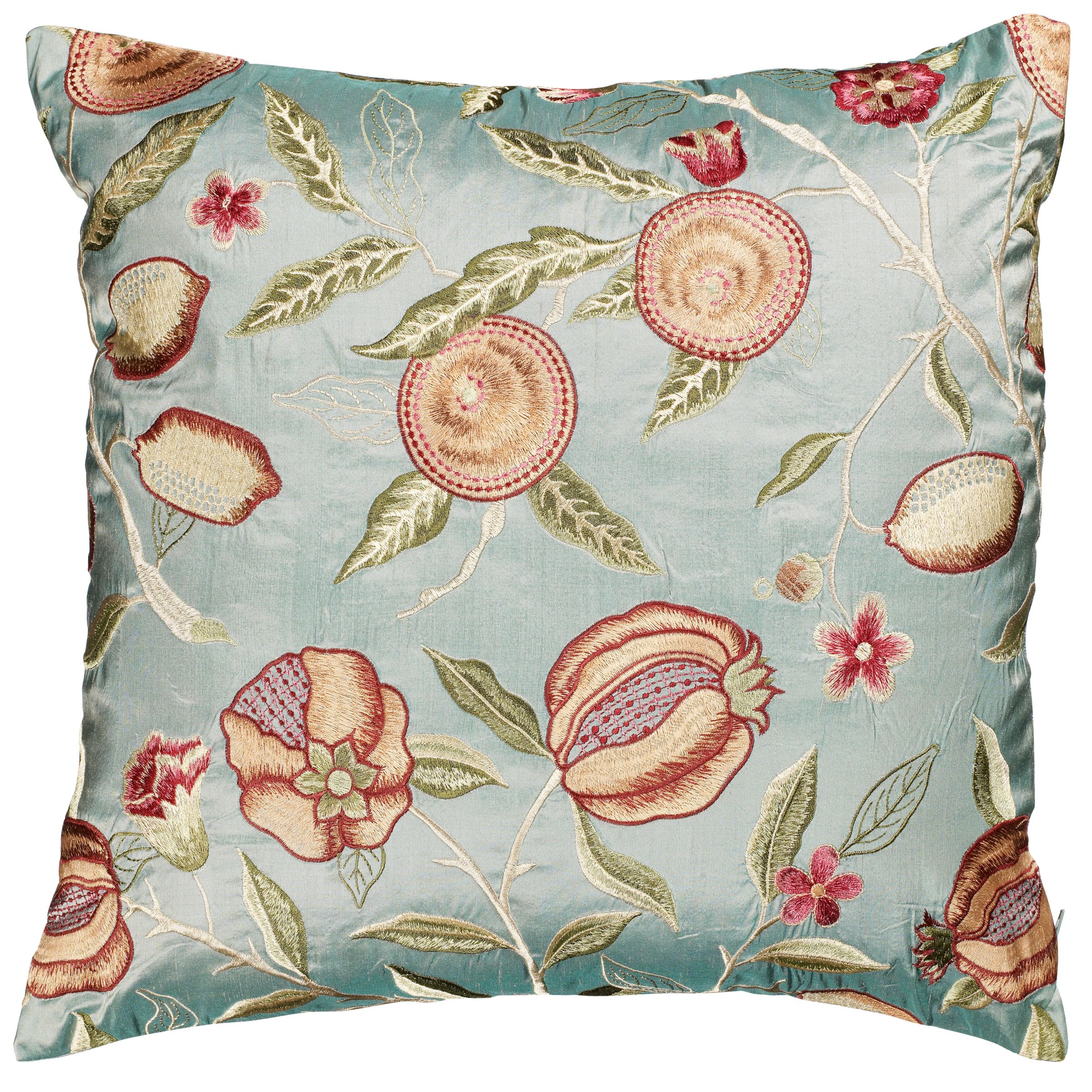 Sanderson Fruit Silk Embroidered Cushion, Slate
