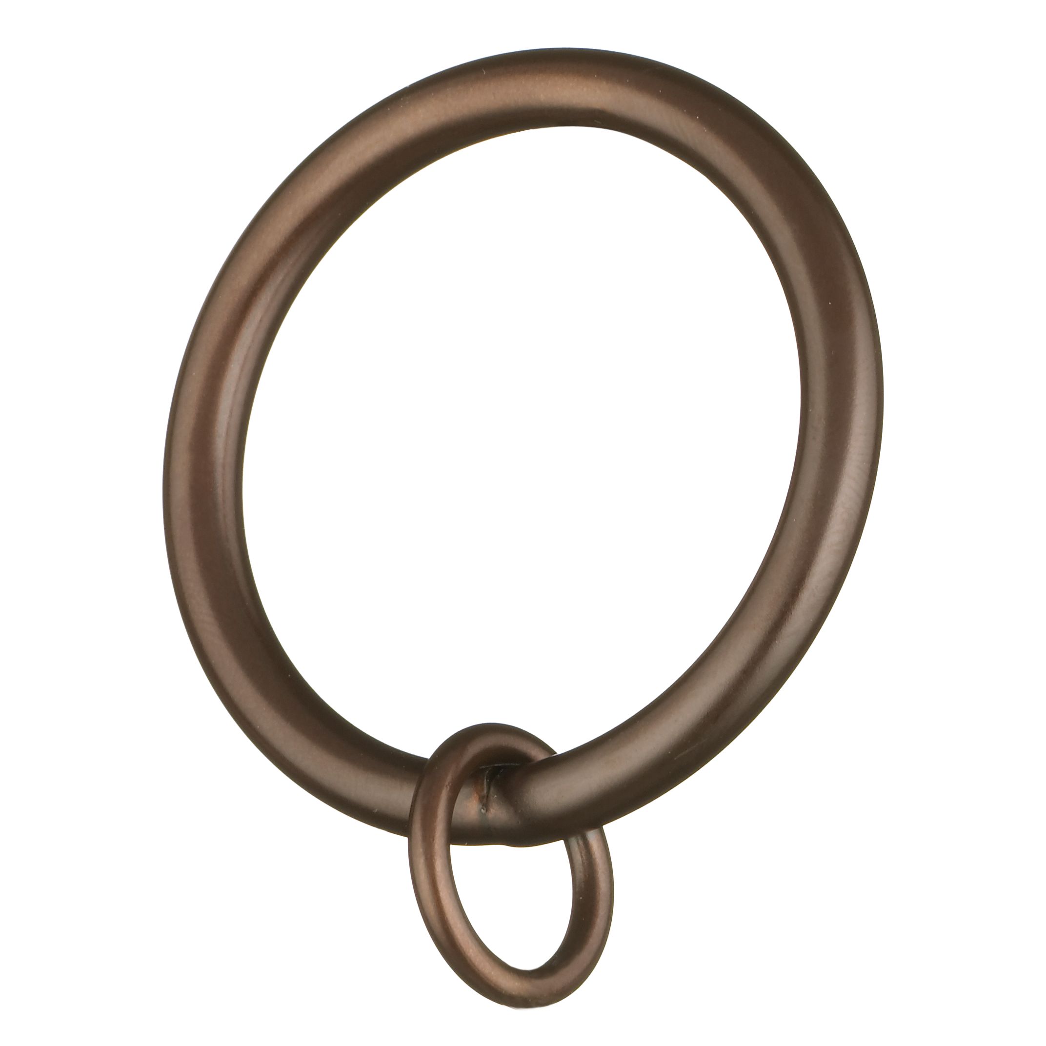 John Lewis New Bronze Curtain Rings, Pack of 6, Dia.25mm