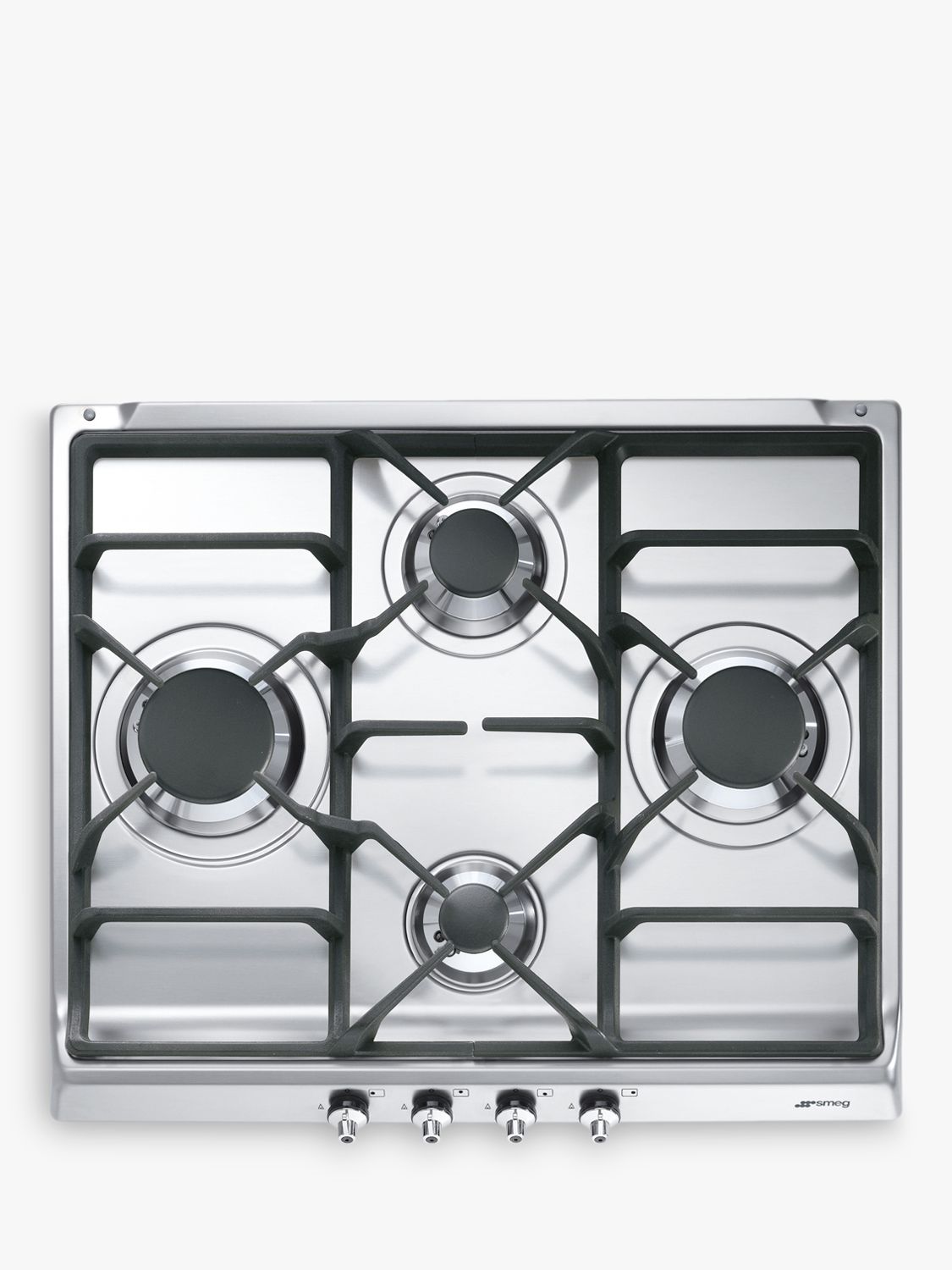 Smeg SE60SGH3 Gas Hob, Stainless Steel at JohnLewis