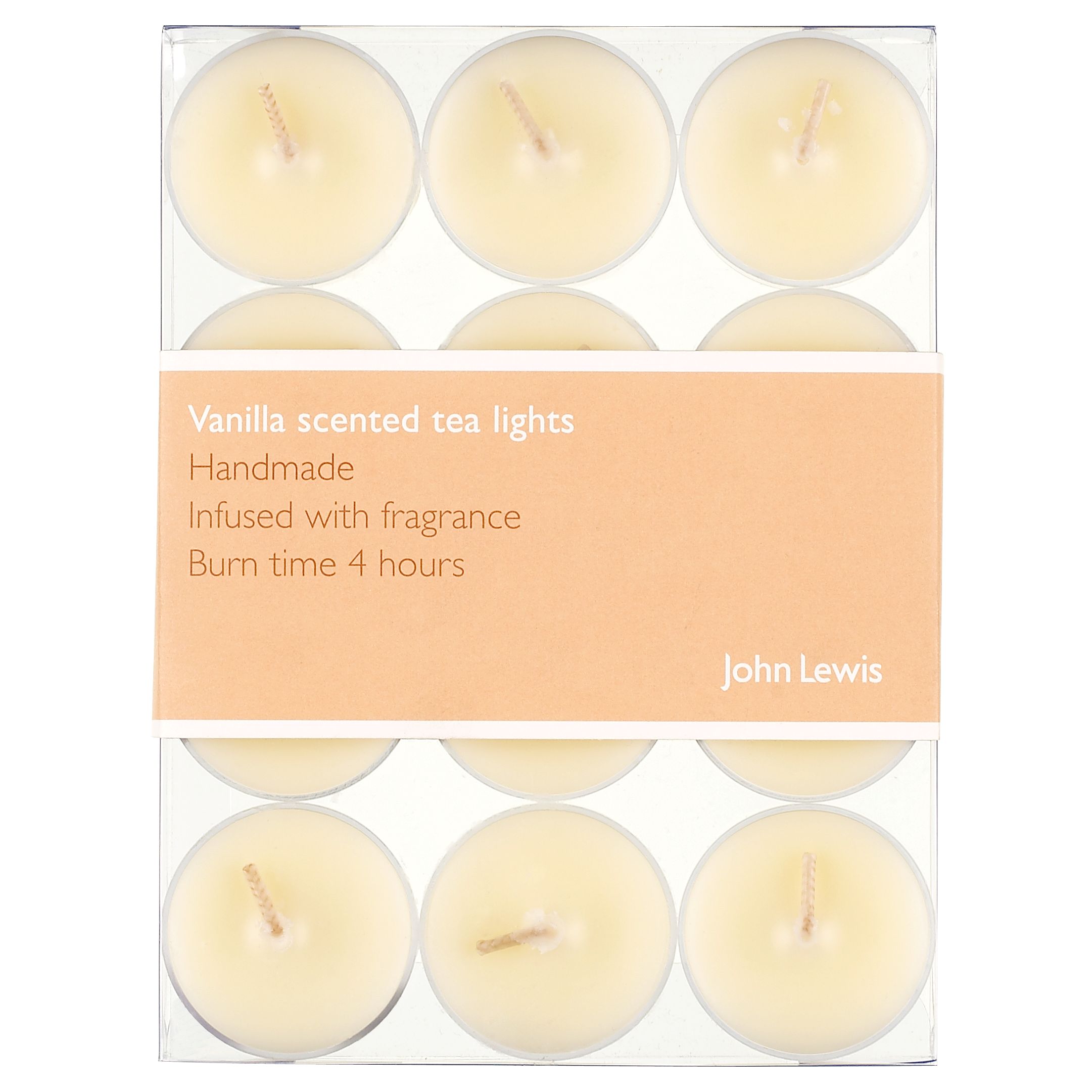 John Lewis Tea Lights Set of 12 Vanilla