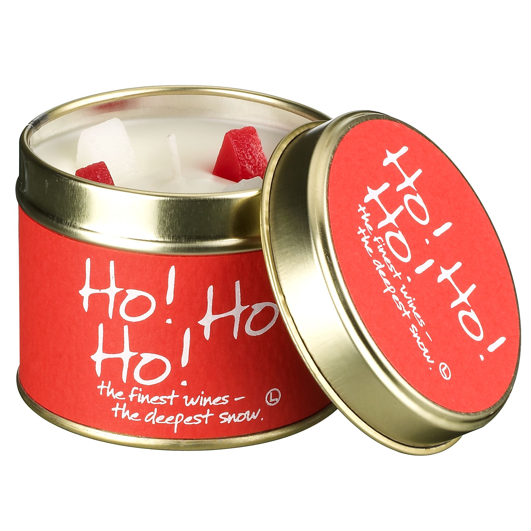 LilyFlame Candle in a Tin Ho Ho Ho