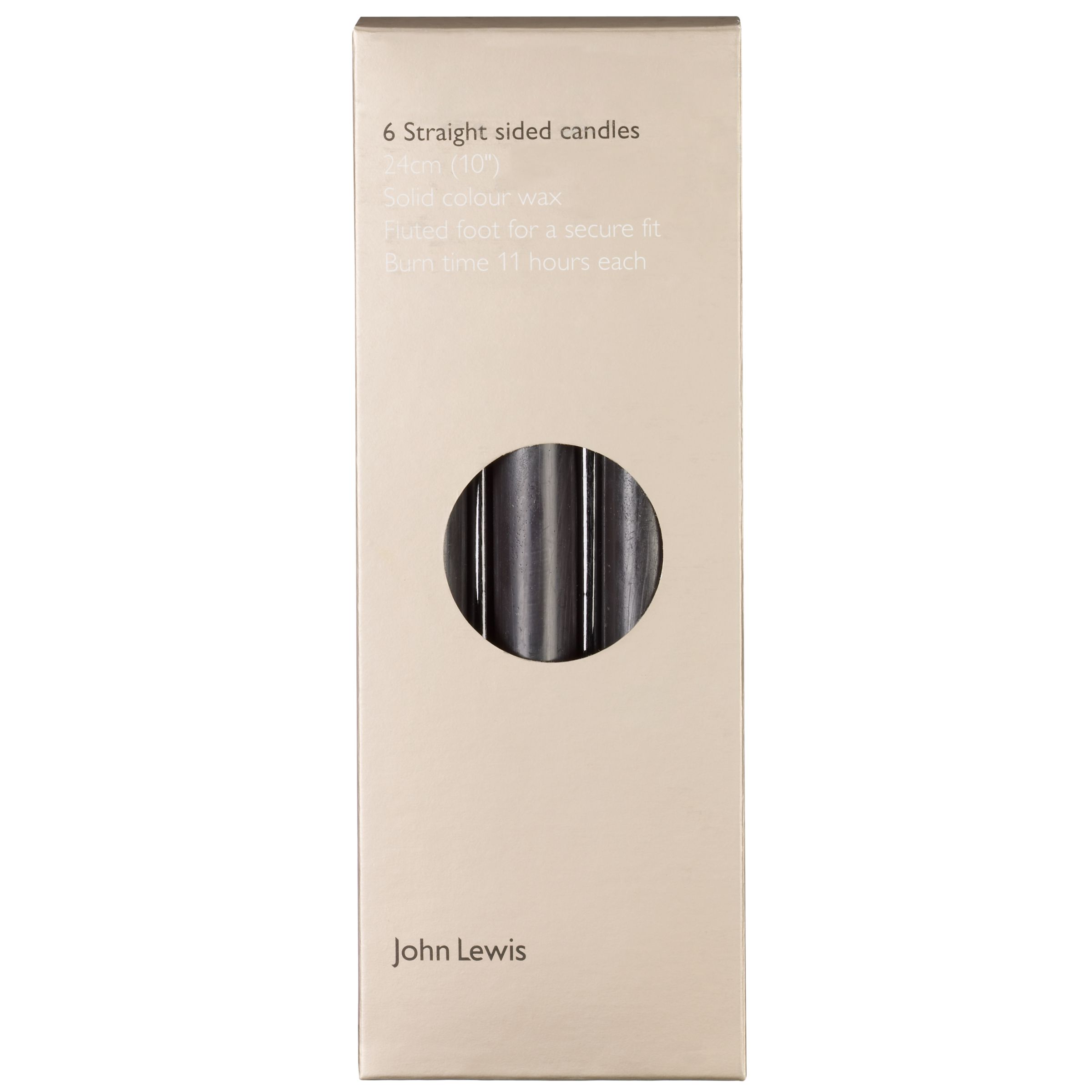 John Lewis Candles Green Pack of 6