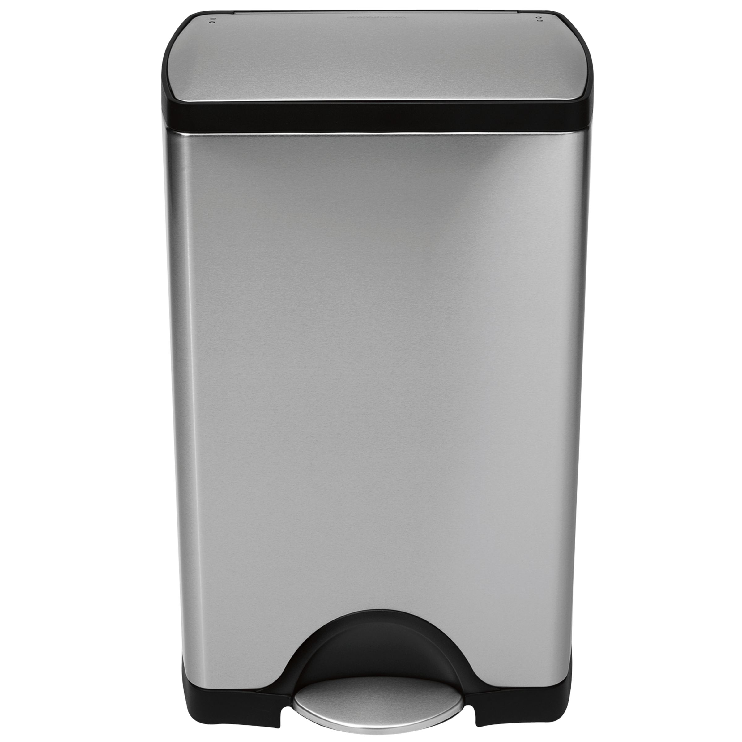simplehuman Rectangular Pedal Bin, Stainless Steel, 38L
