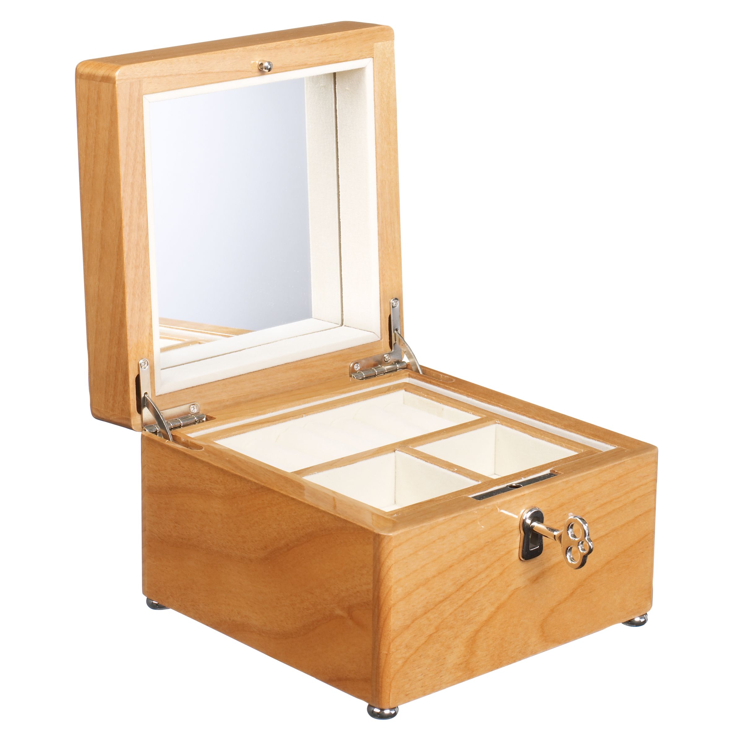 John Lewis Jewellery Box, Beech, Medium