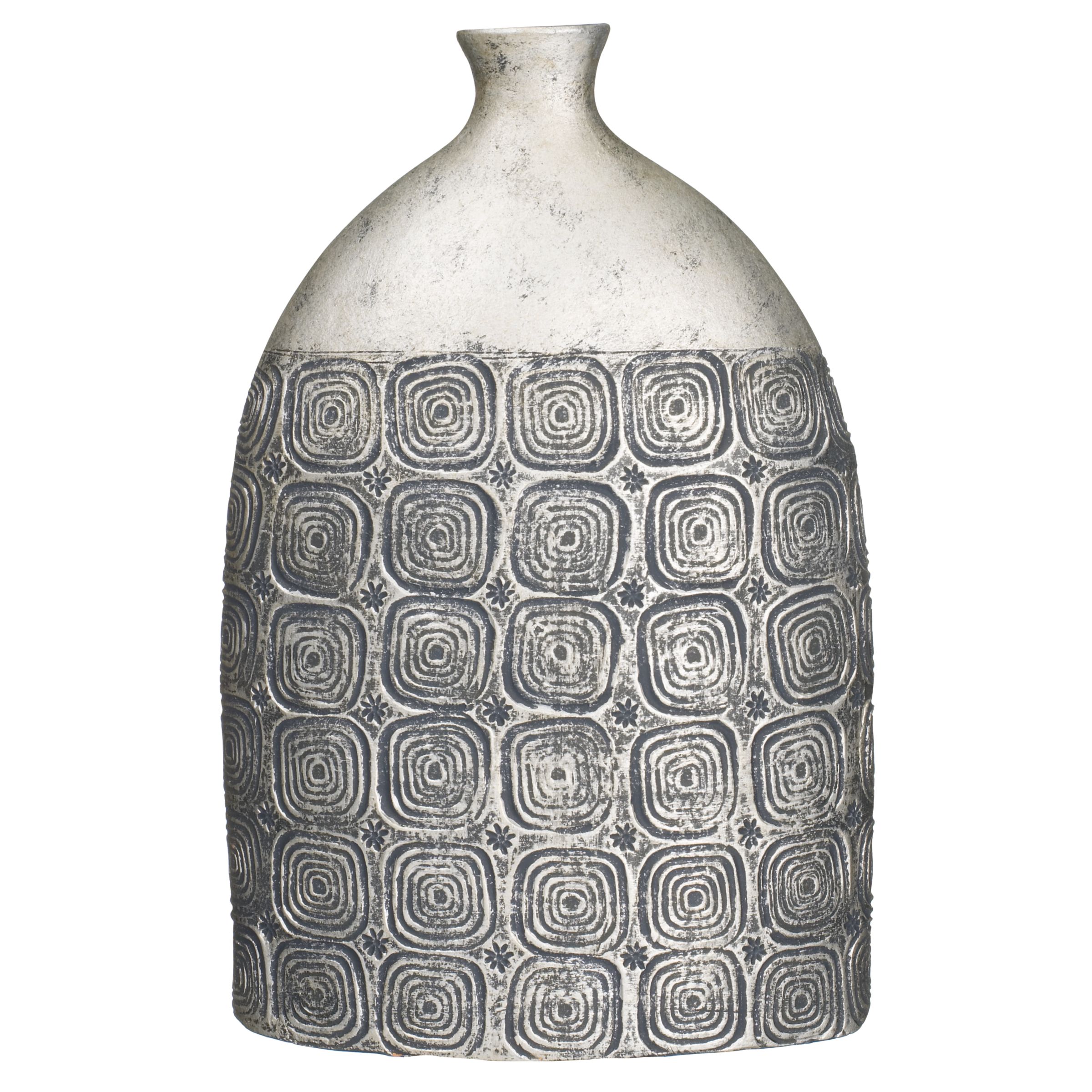 Silver Sqaures Vase H30cm