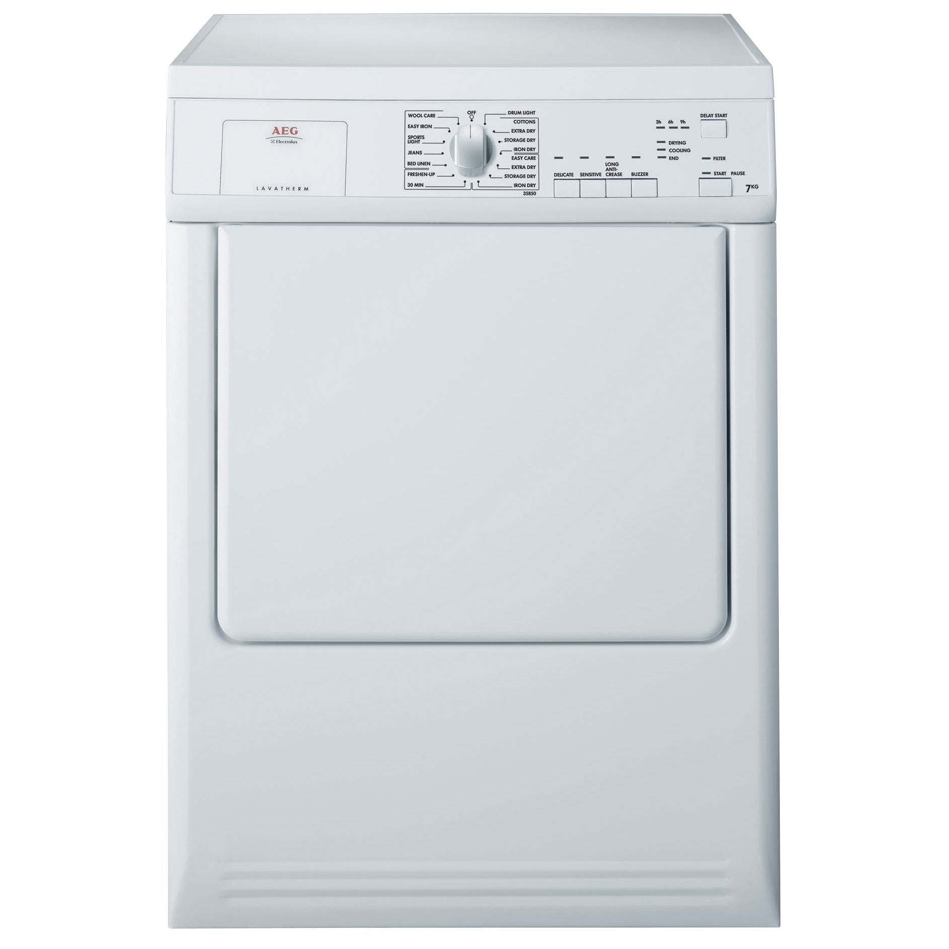 AEG T35850 Vented Tumble Dryer, White at JohnLewis