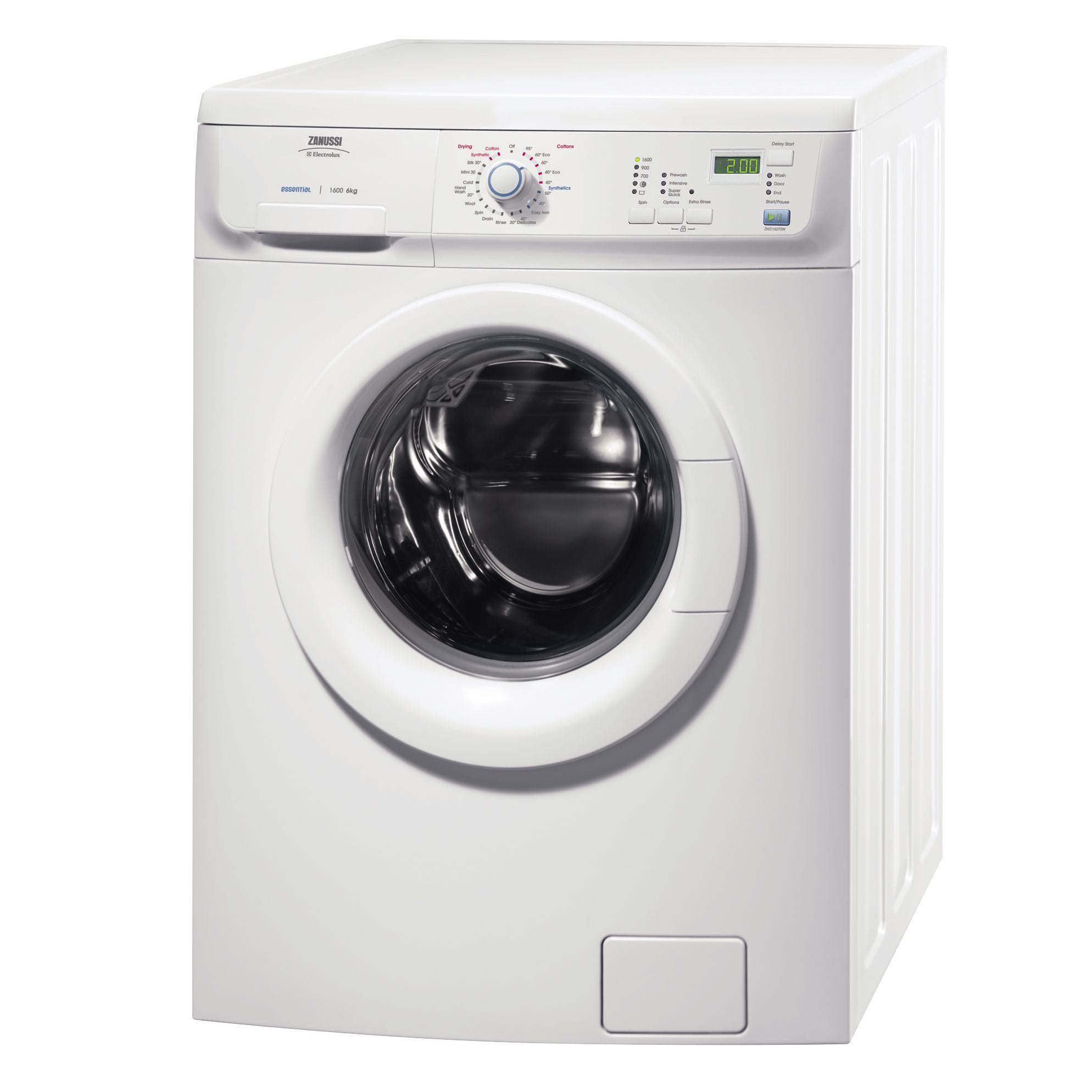 Zanussi ZWD16270W1 Washer Dryer, White at John Lewis