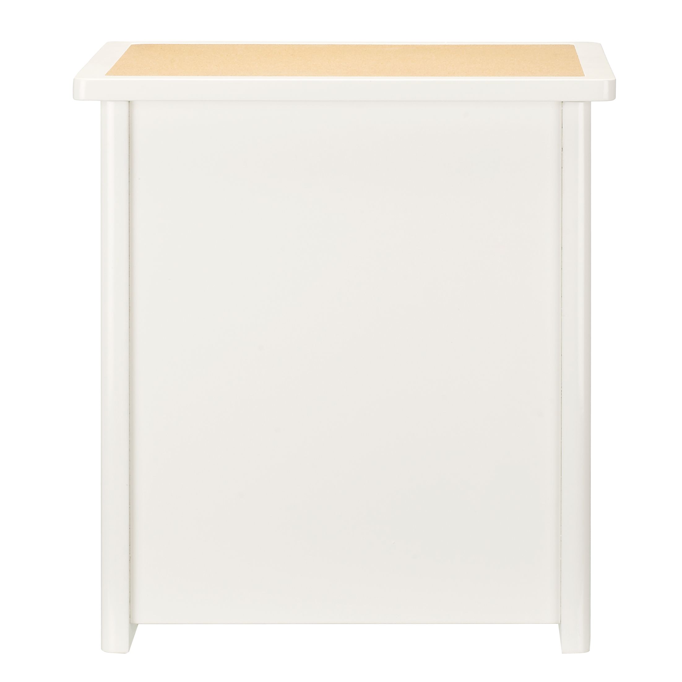John Lewis White Linen Bin