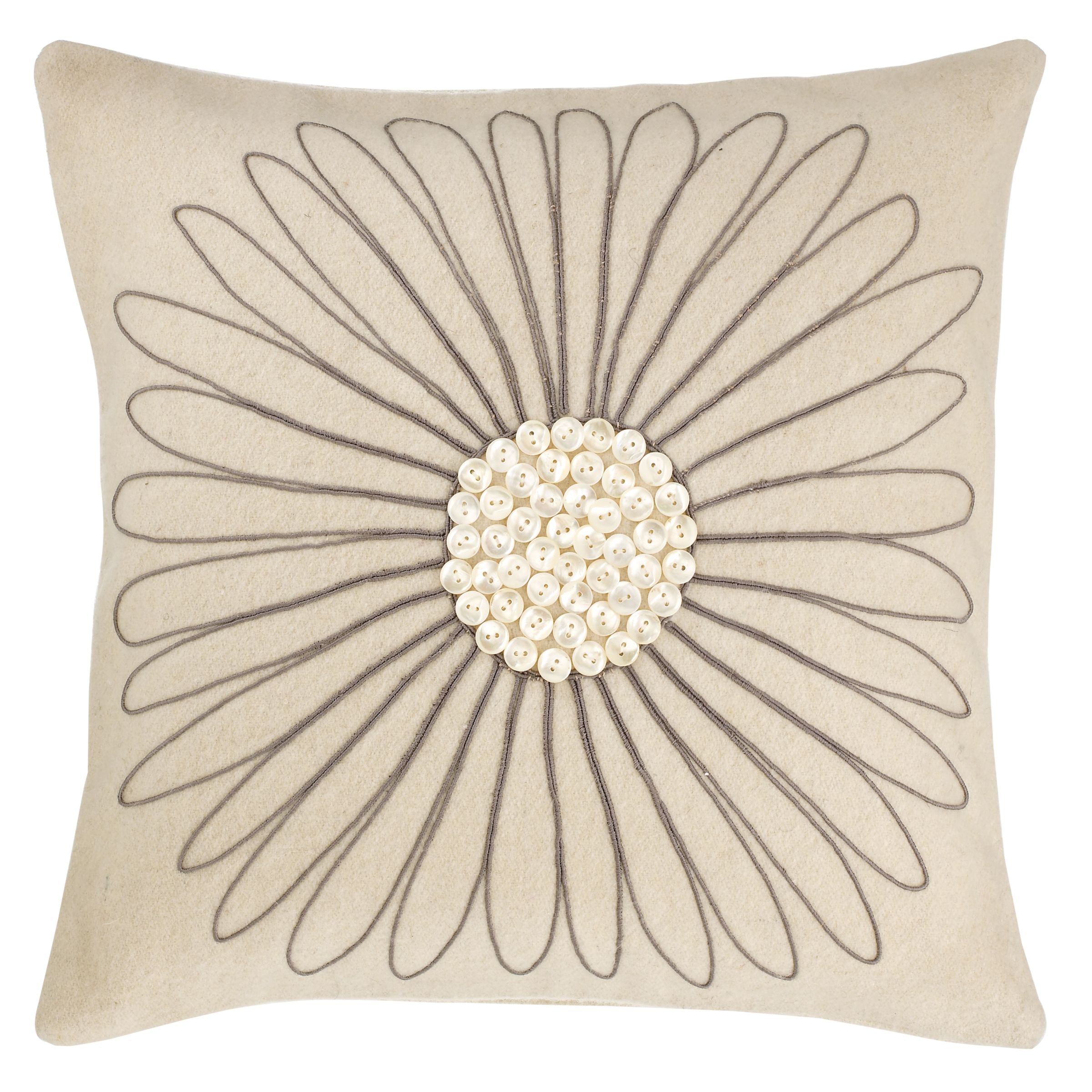 Felt Daisy Cushion Cream