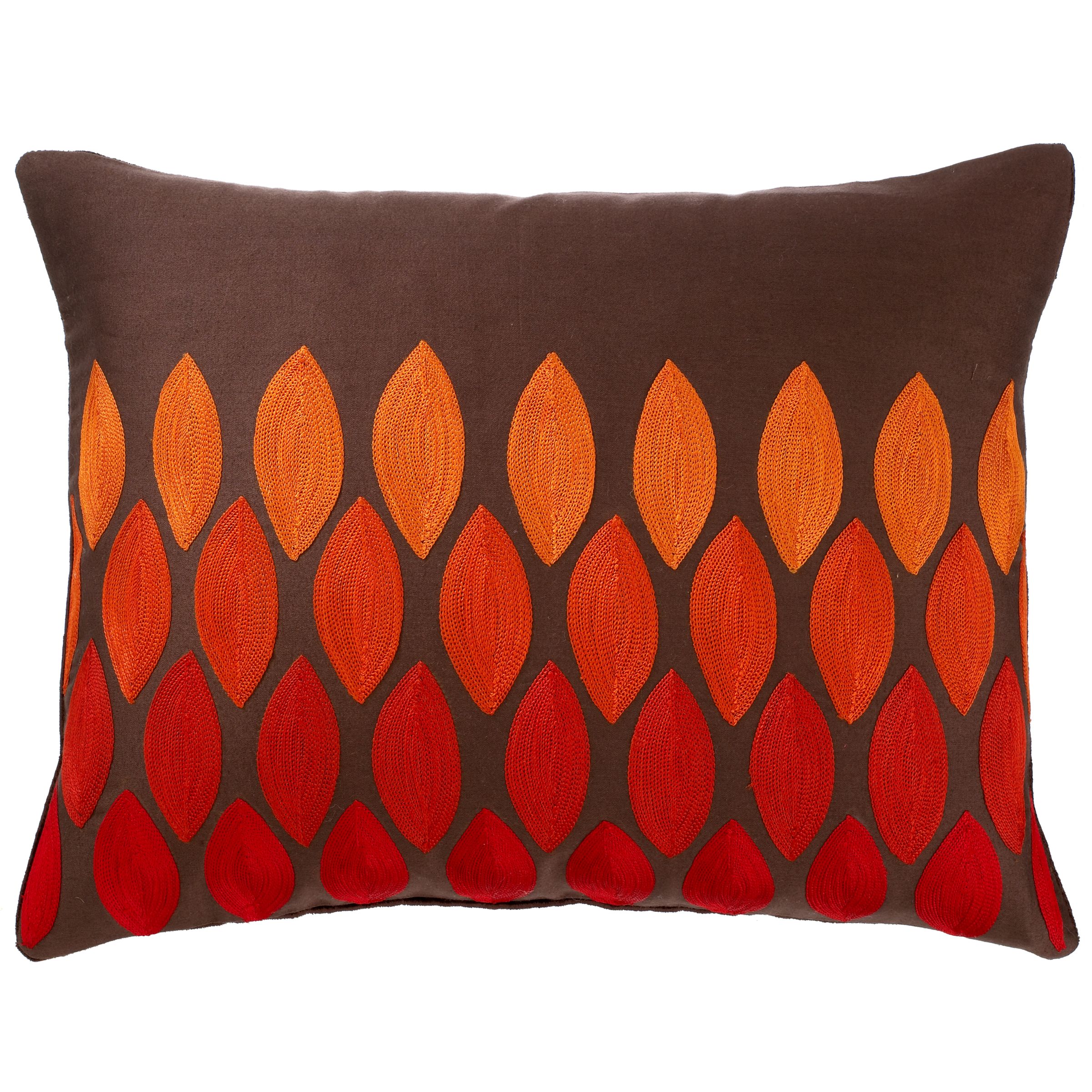 Petal Blaze Cushion Red Brown
