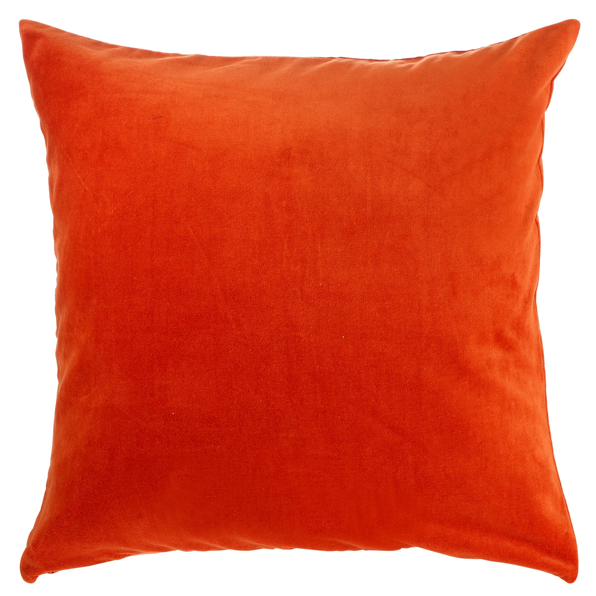 Plain Velvet Cushion Carrot
