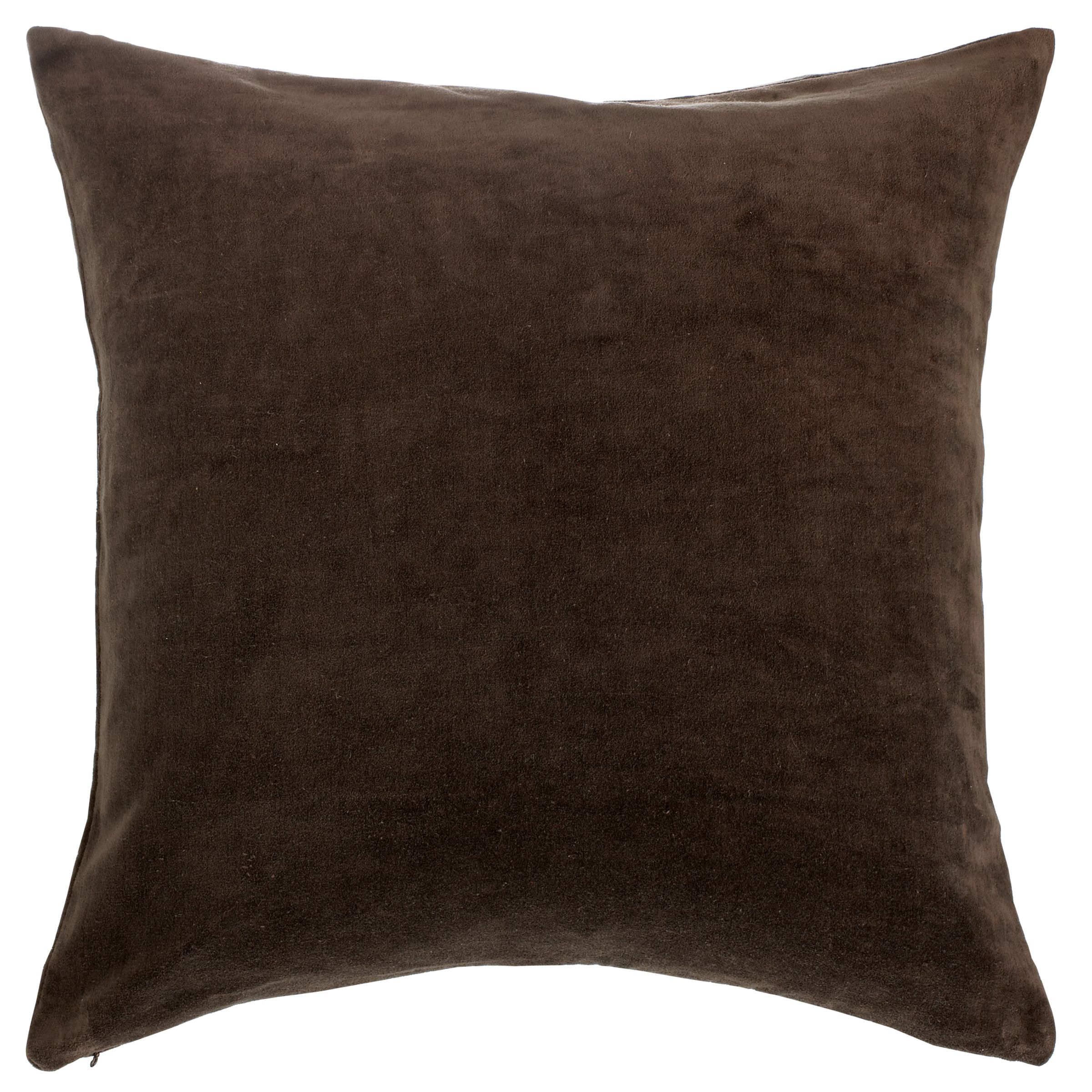 Plain Velvet Cushion Chocolate