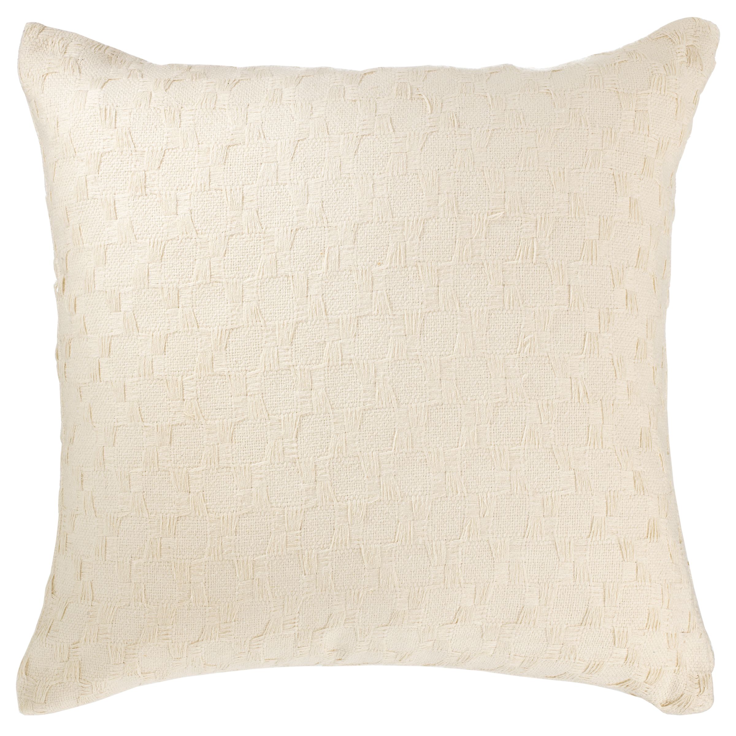 Basket Weave Cushion Ivory