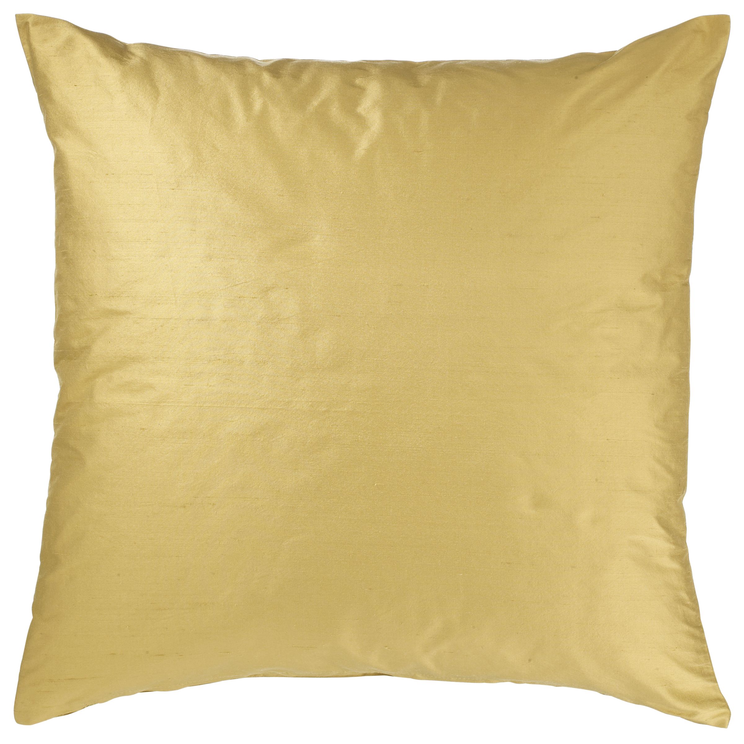 John Lewis Knife Edge Silk Cushion, Chartreuse,