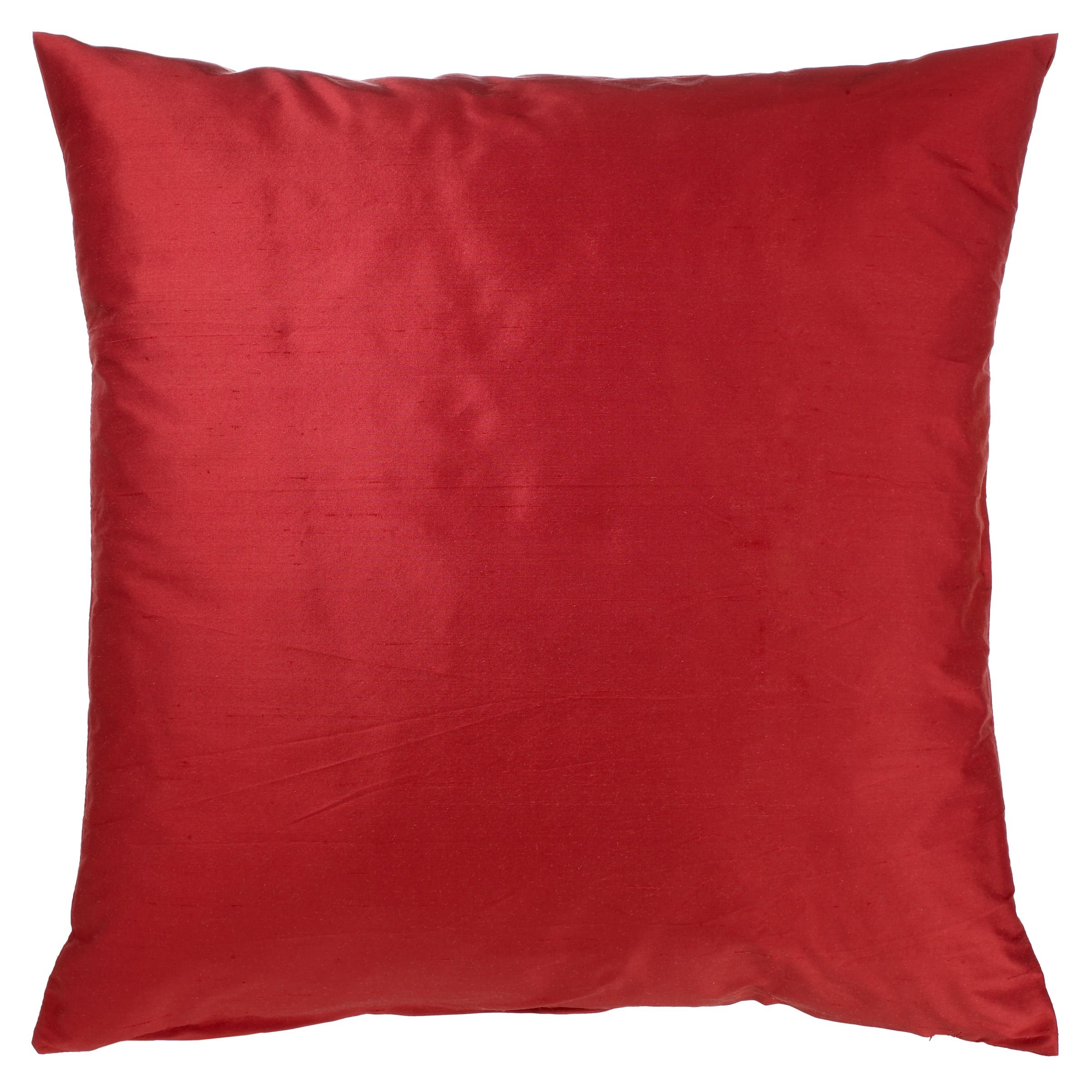 John Lewis Knife Edge Silk Cushion, Lacquer, One