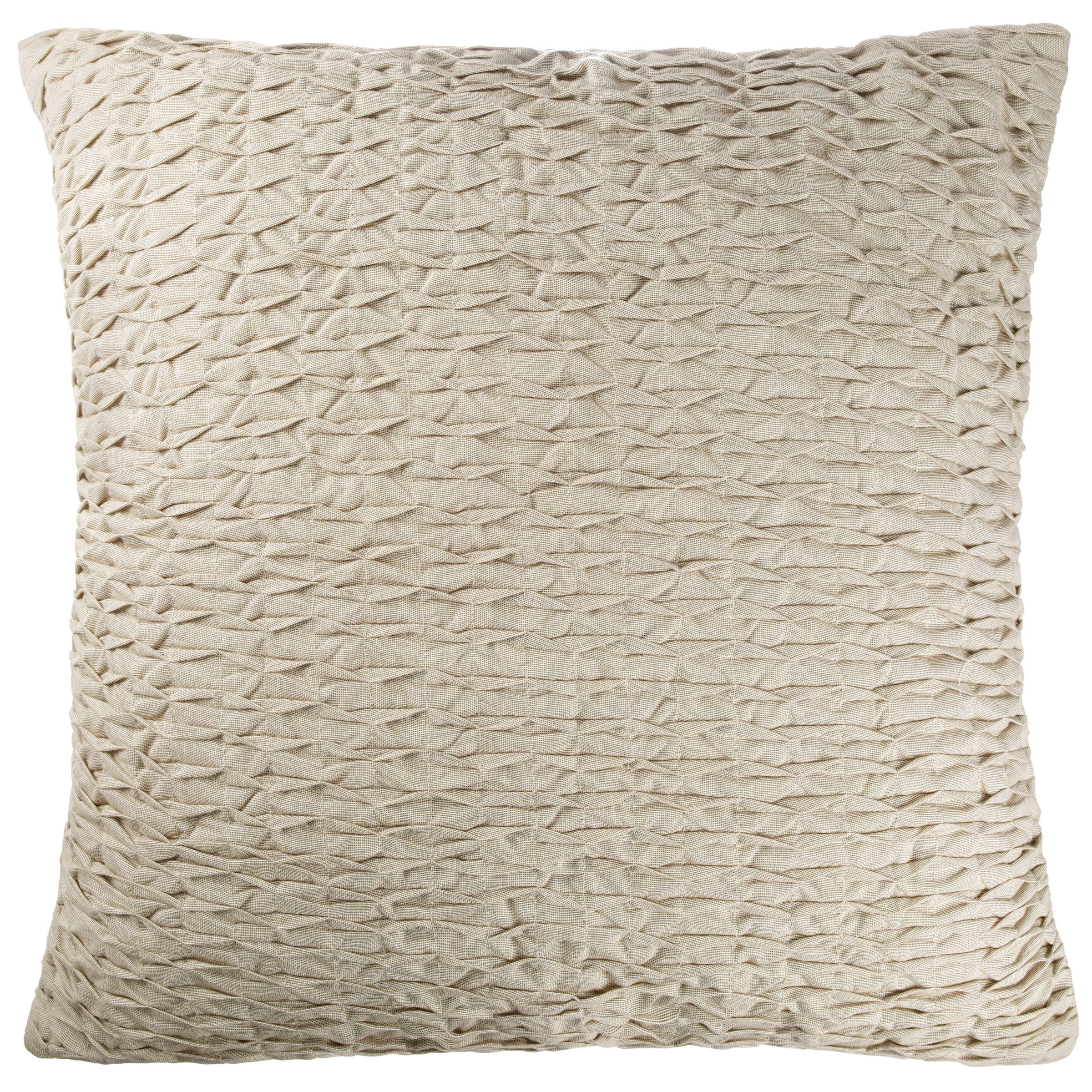 John Lewis Cotton Pleats Pillowsham, Beige