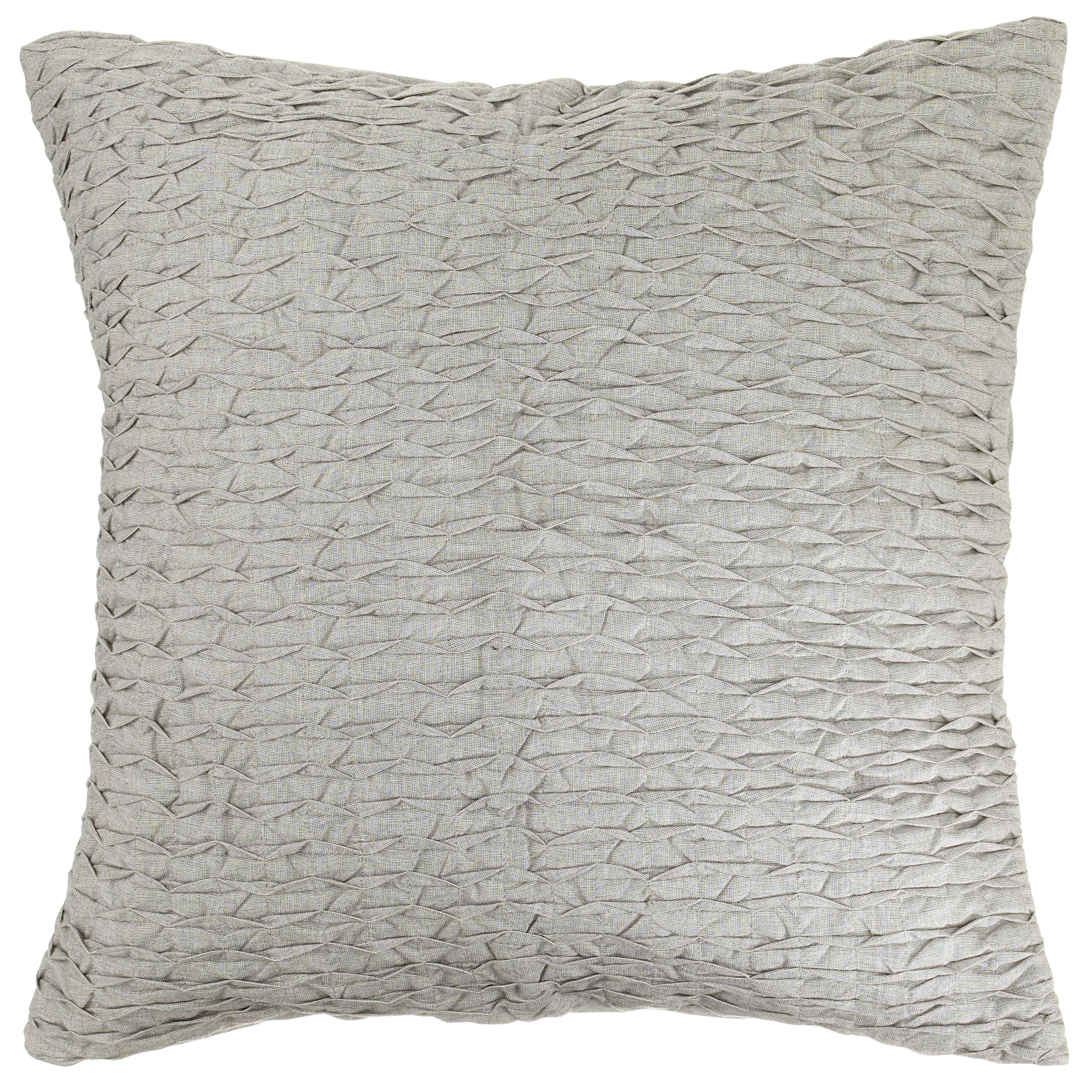 John Lewis Cotton Pleats Pillowsham, Grey