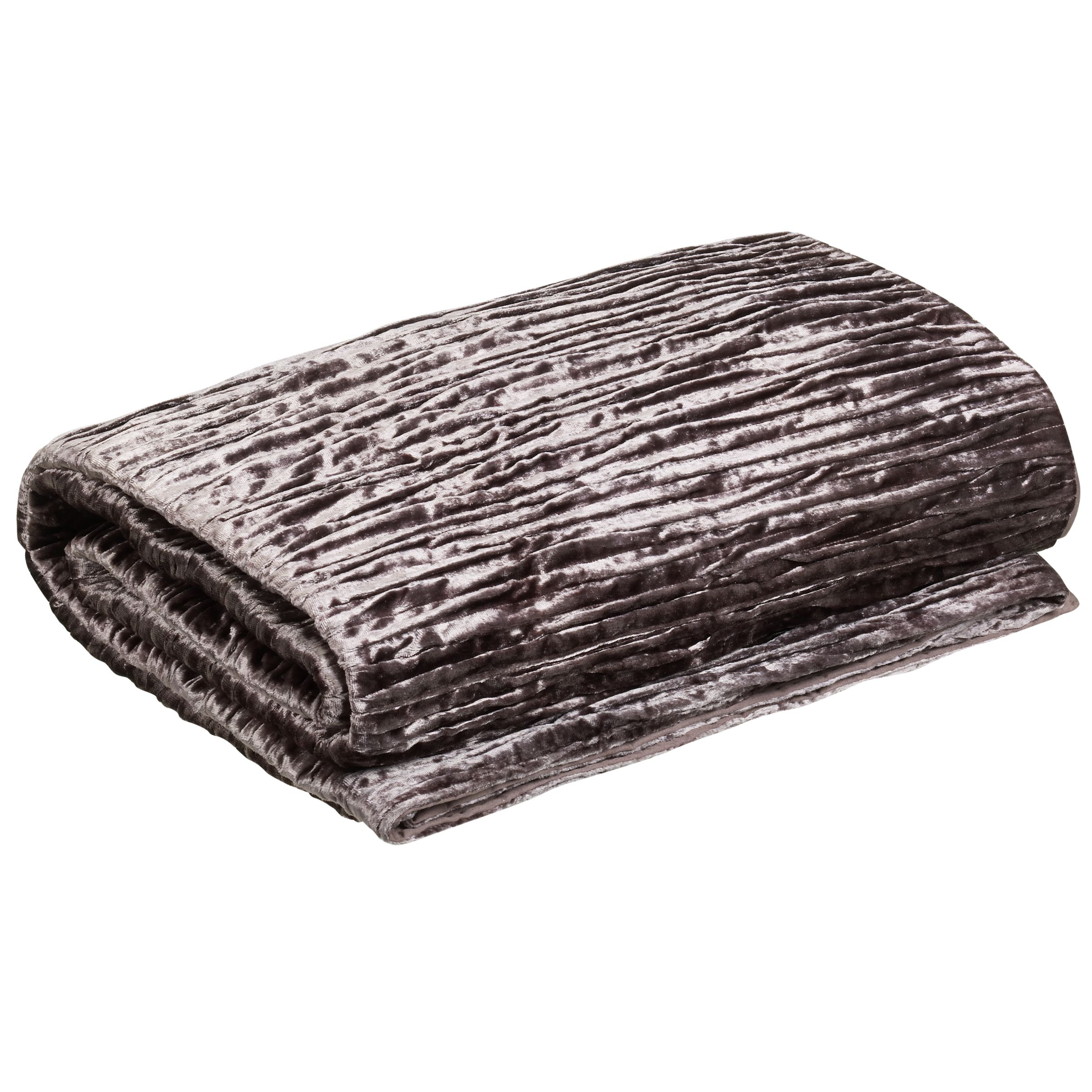 John Lewis Amalfi Velvet Throw Peat