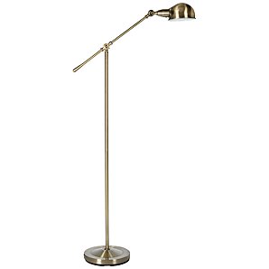 James Floor Lamp, Antique Brass
