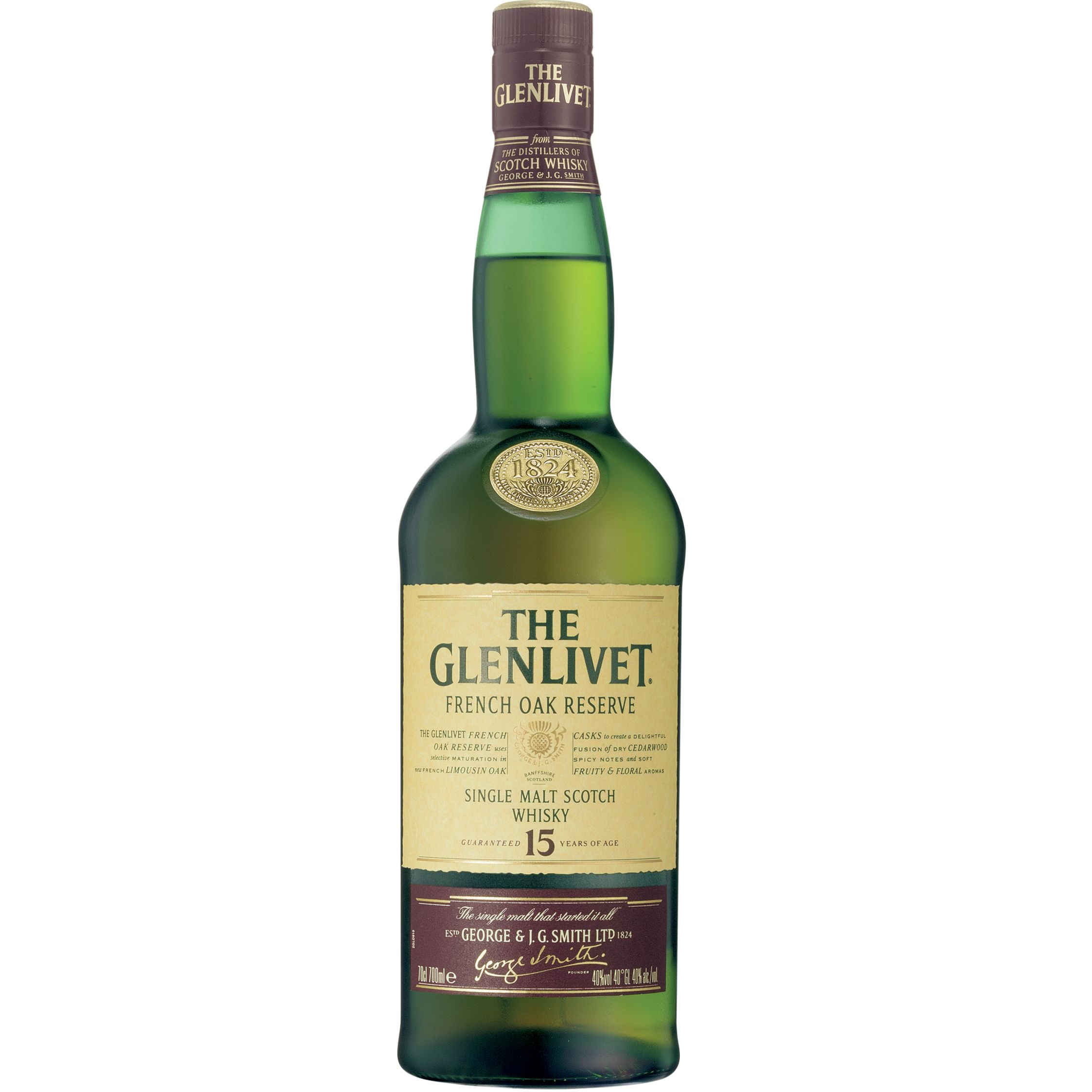 The Glenlivet 15-Year-Old Speyside French Oak Reserve Single Malt Whisky at John Lewis