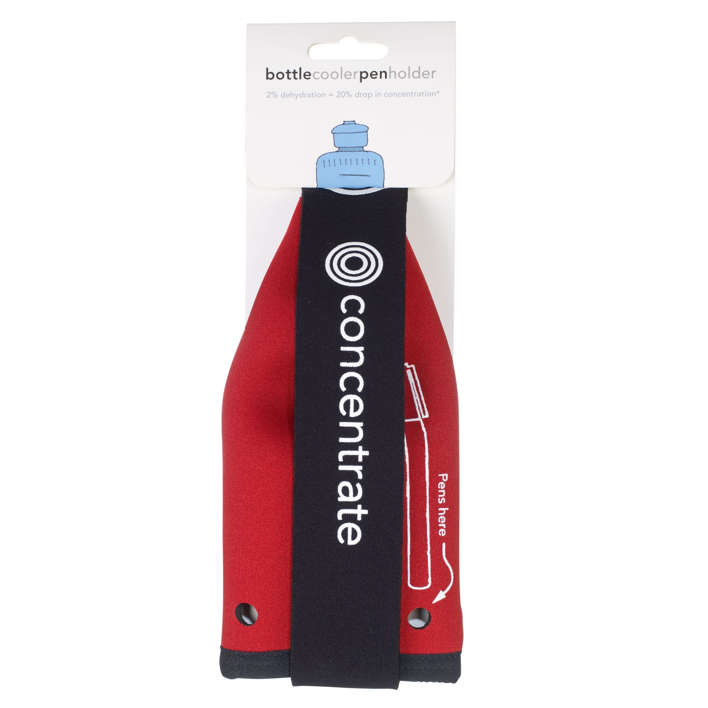 Concentrate Bottlecoolerpenholder Red