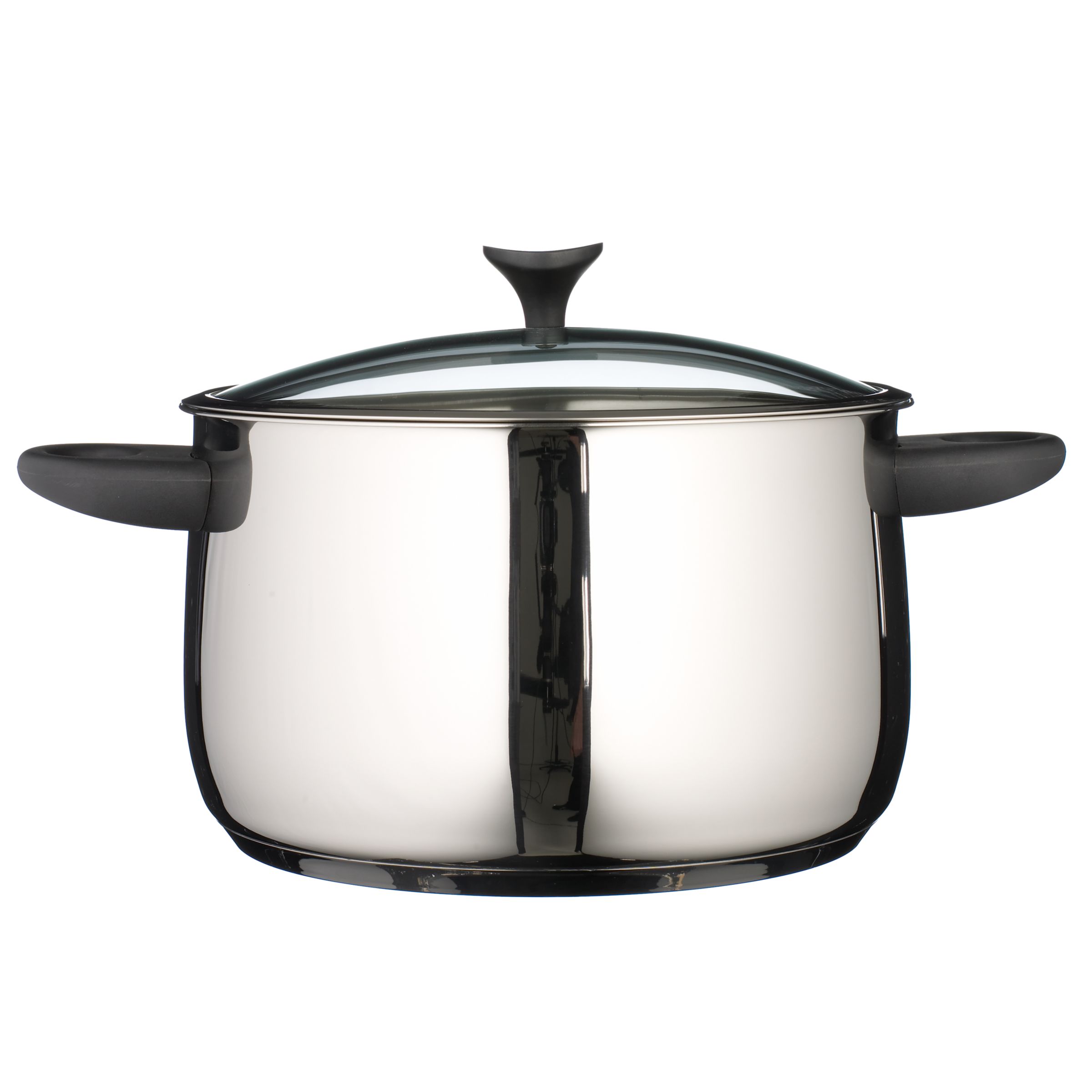 John Lewis Curve Stockpot and Lid, 26cm