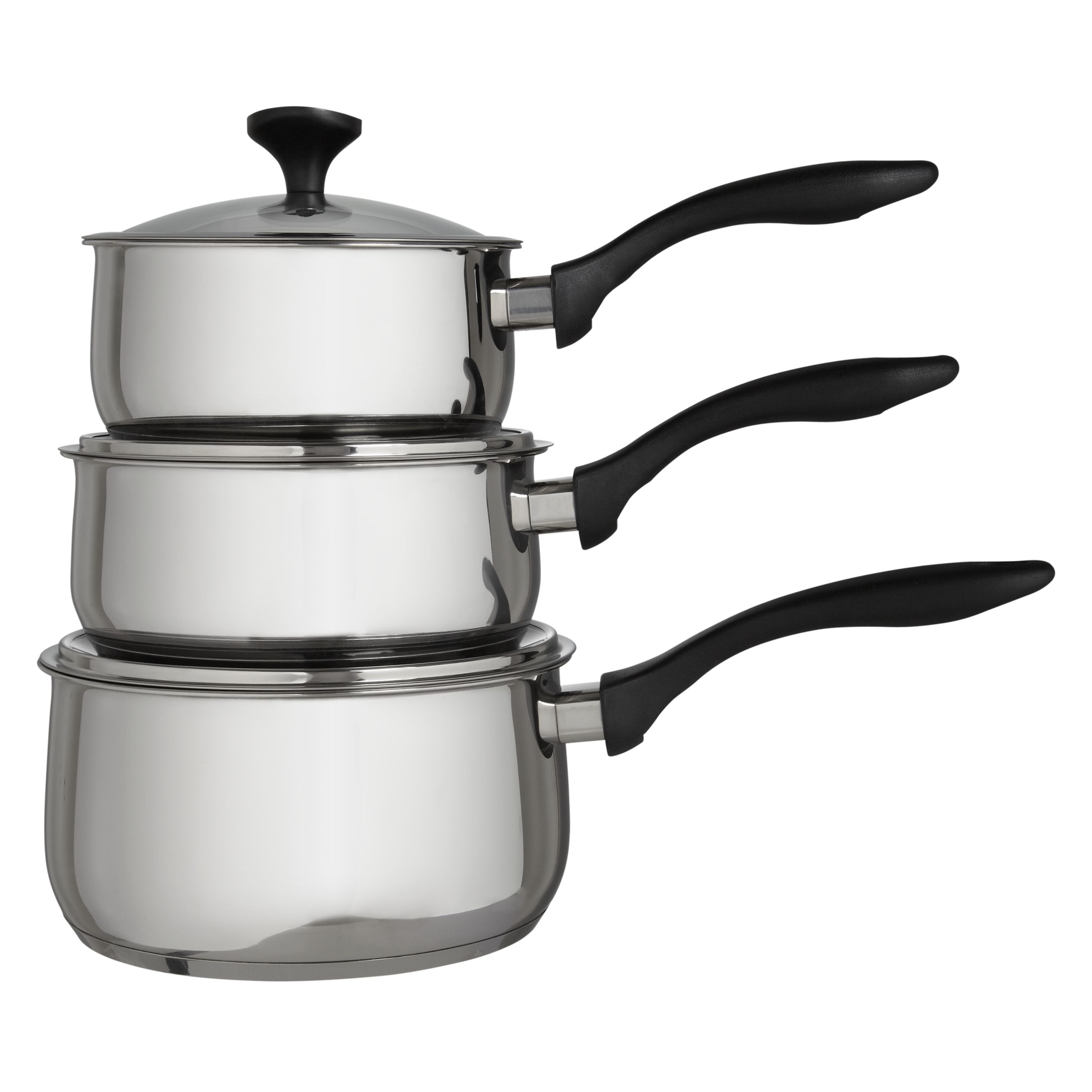 John Lewis Curve 3 Piece Pan Set