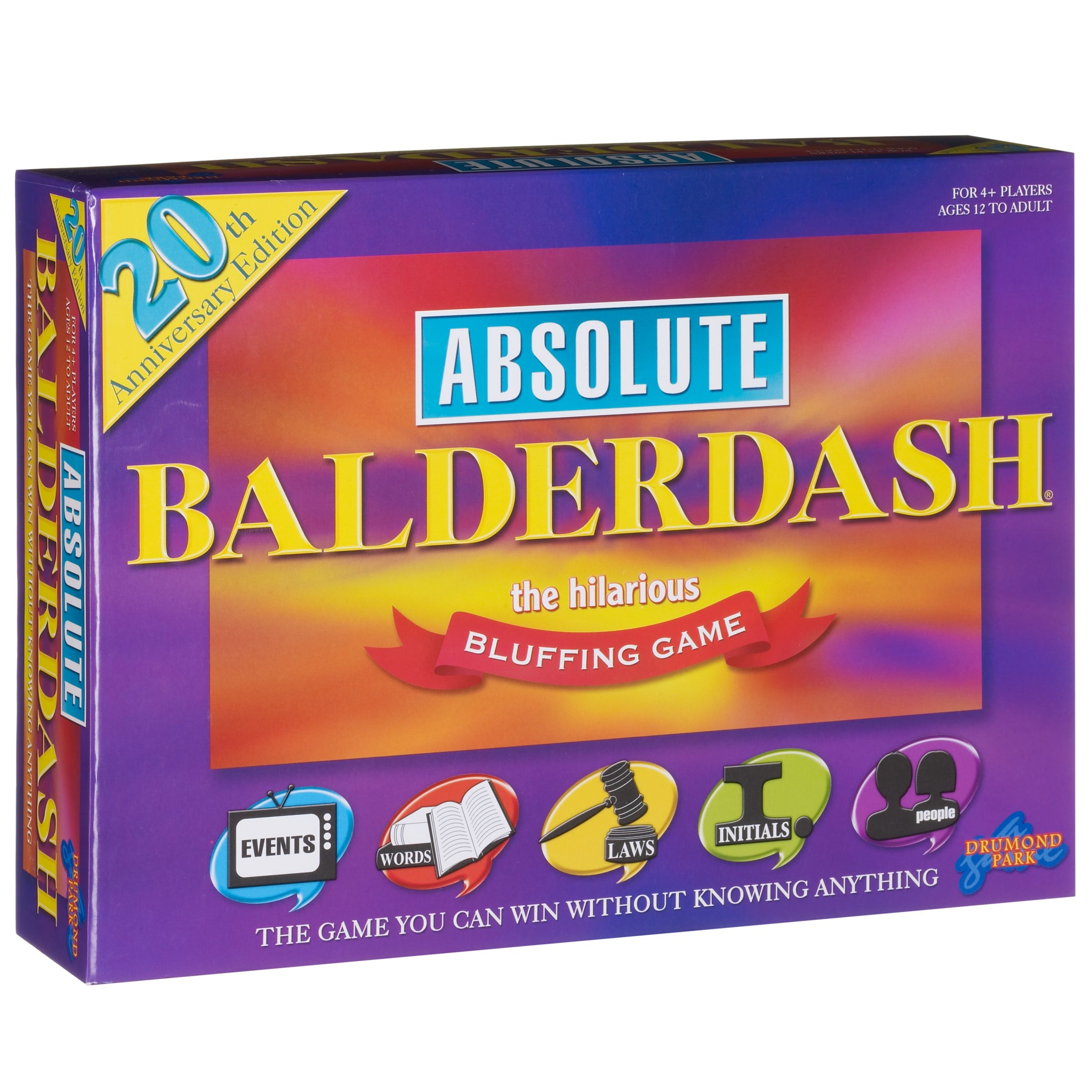 Absolute Balderdash Booardgame  20th Century Edition