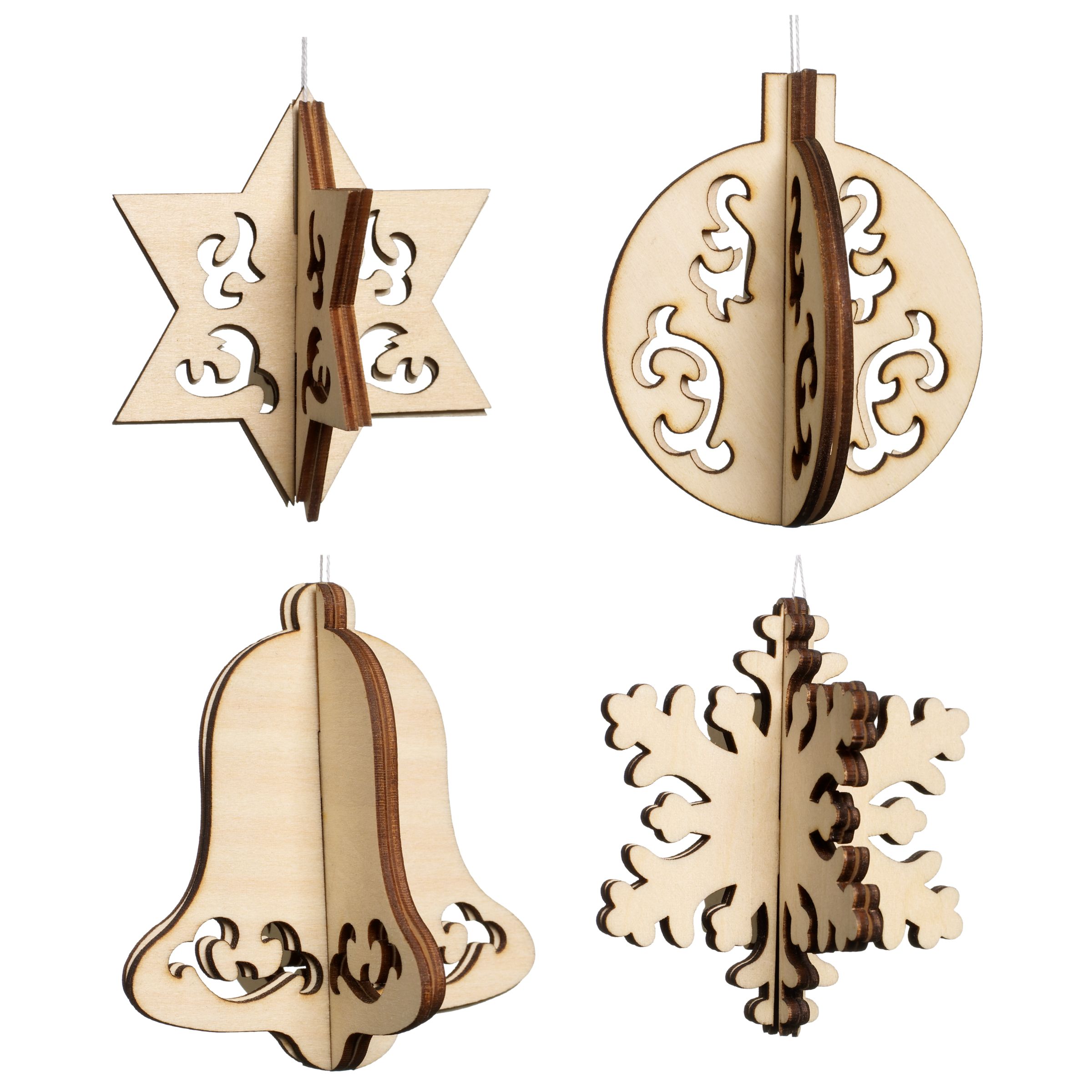 3D Wood Tree Decoration