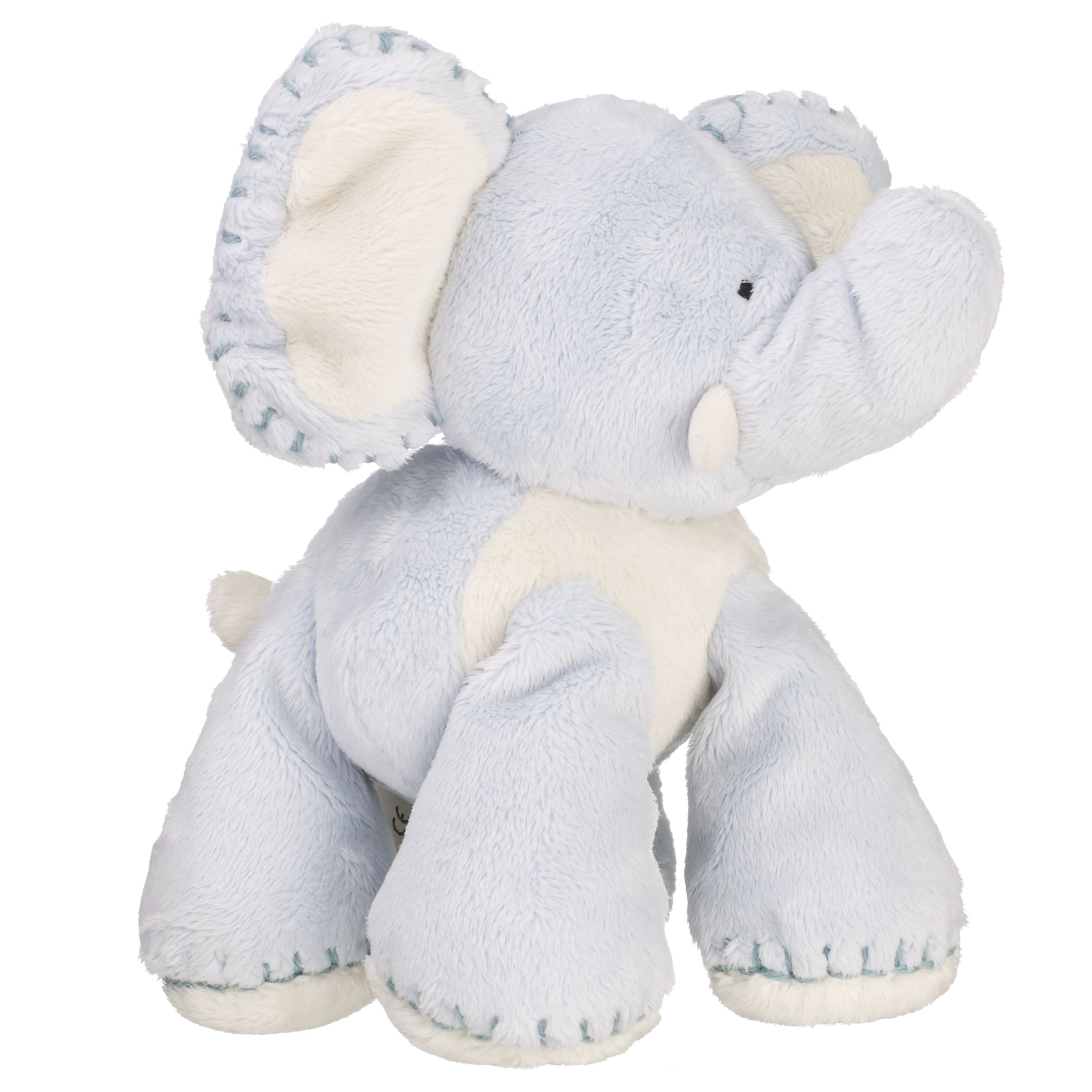 Tolo Cuddly Elephant, Baby Blue & White