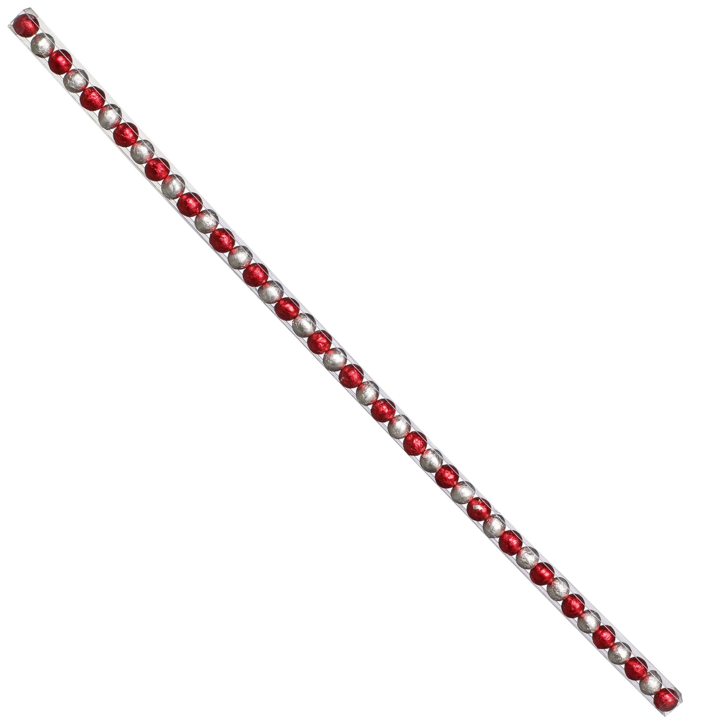 Red and Silver Chocolate Balls Tube Stick