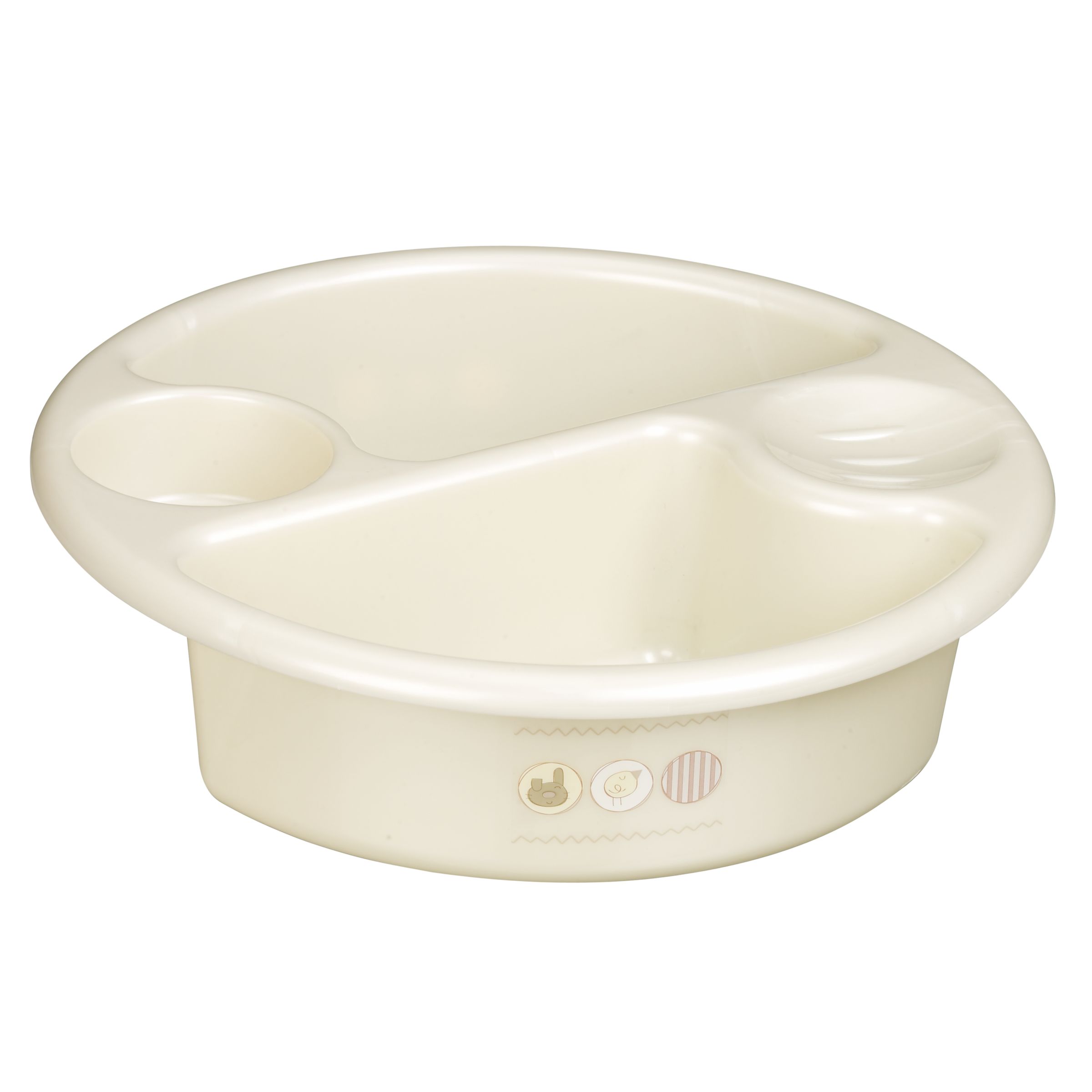 John Lewis Baby Take It Easy Top/ Tail Bowl, Cream