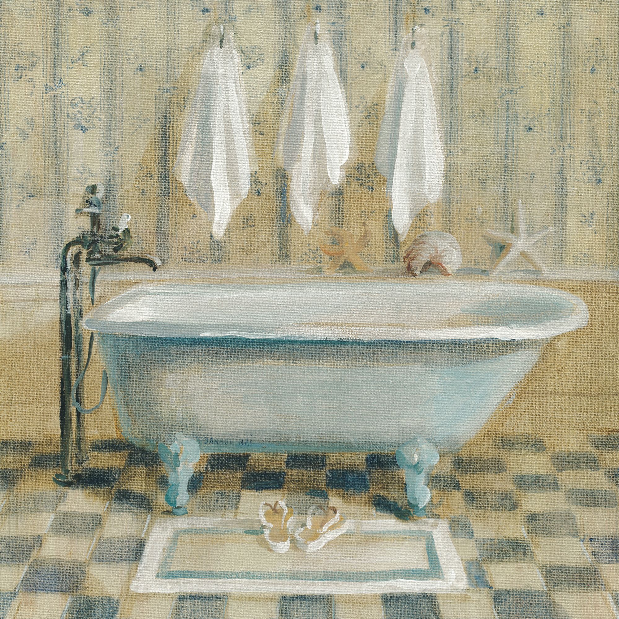 Victorian Bath Print 4 25x25cm