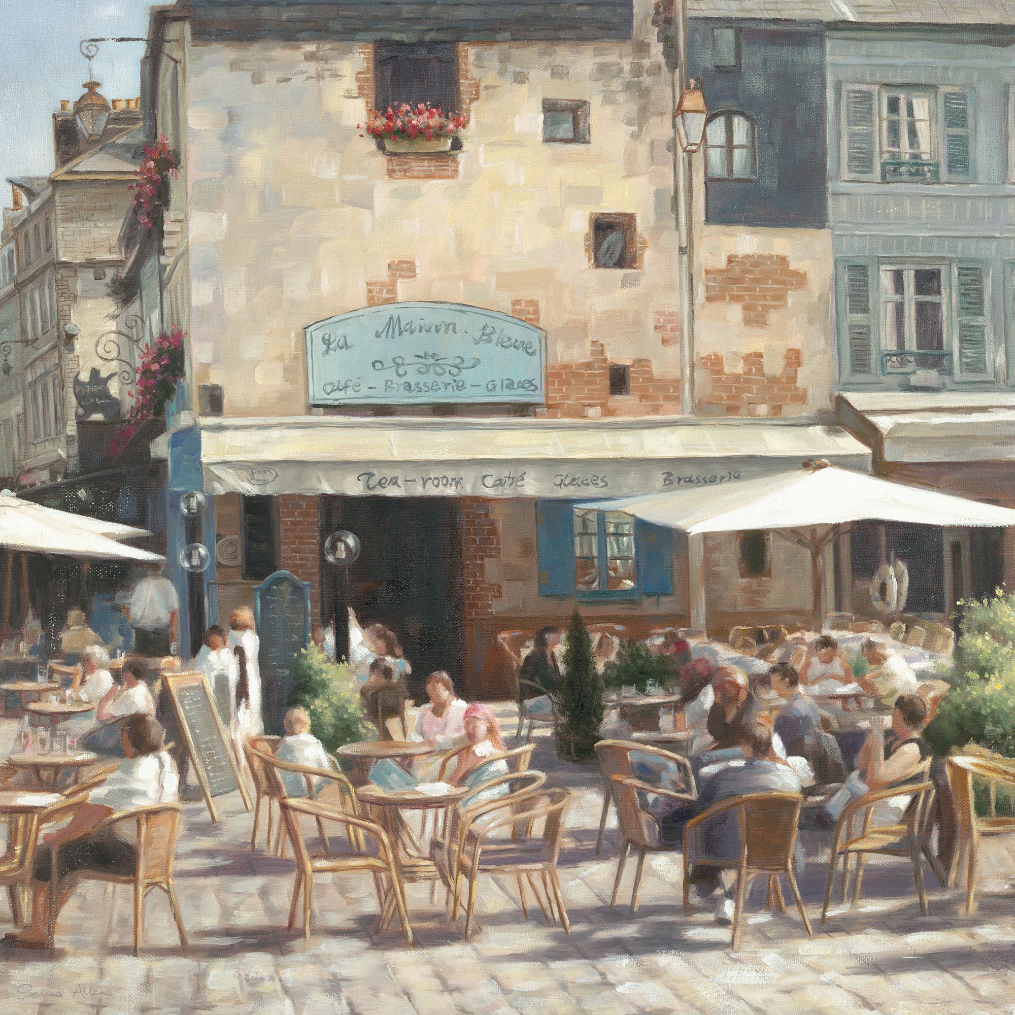 La Maison Bleu Print 40x40cm