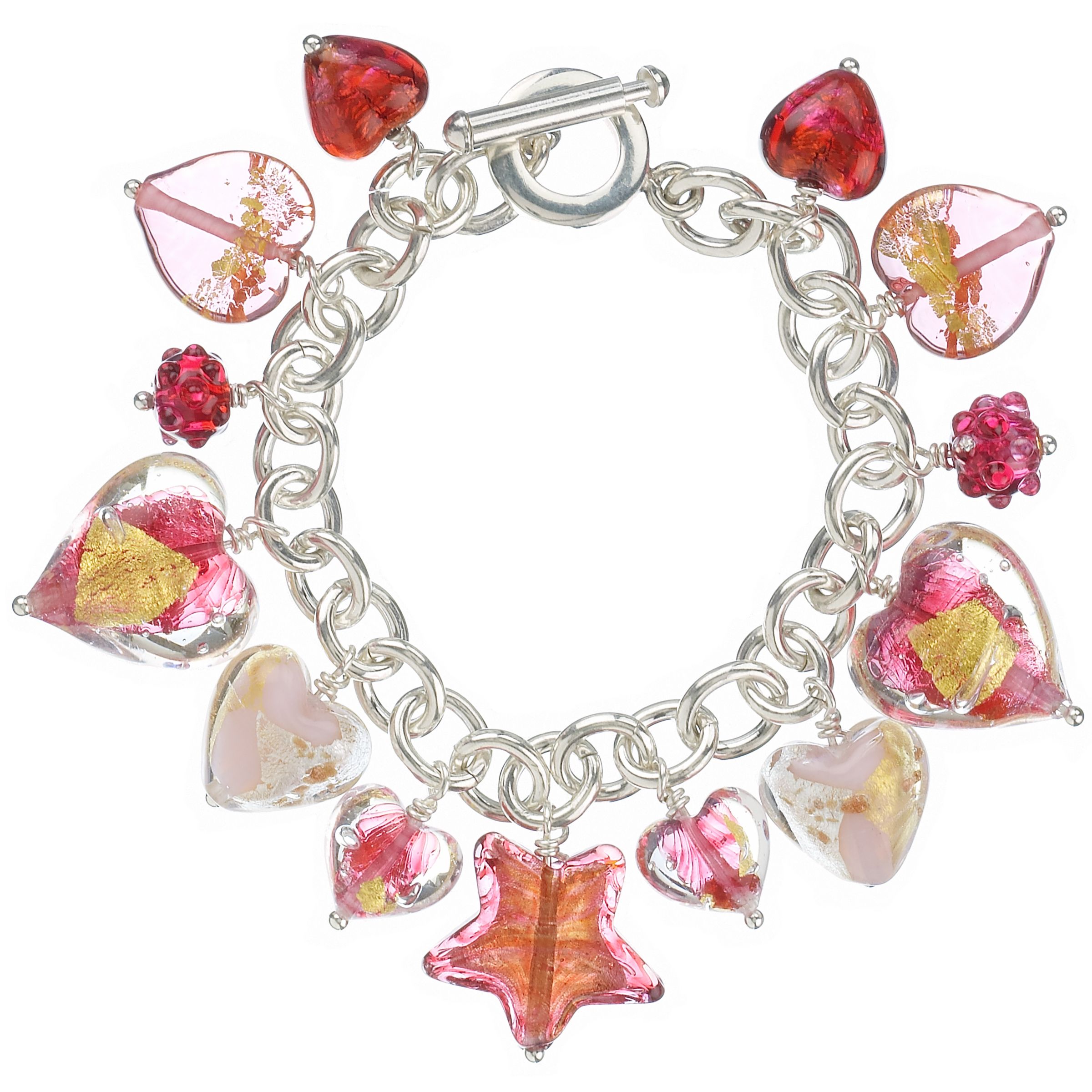 Martick Jewellery Assorted Pink Heart, MJ1591BL 