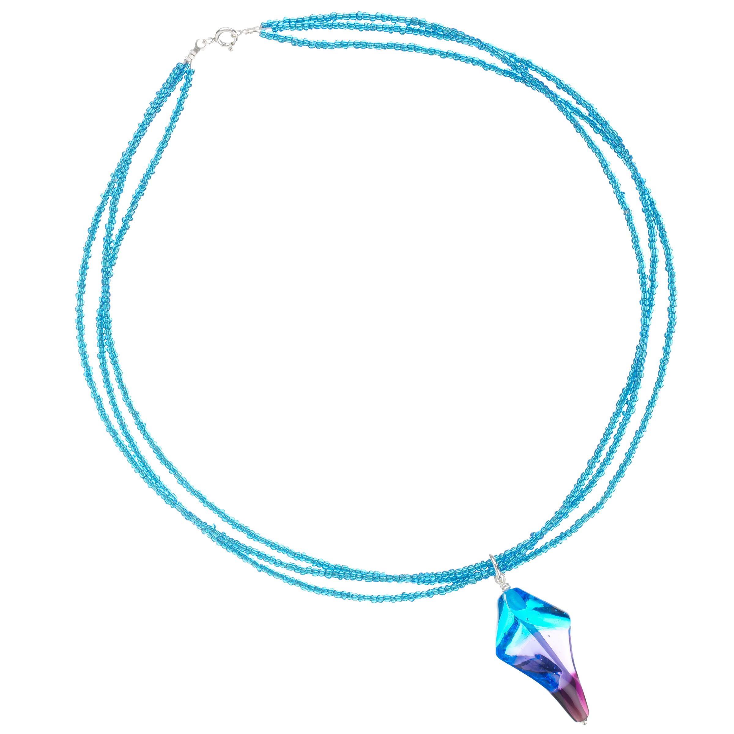 Martick Jewellery Purple Twist Bead Necklace, MJ195B