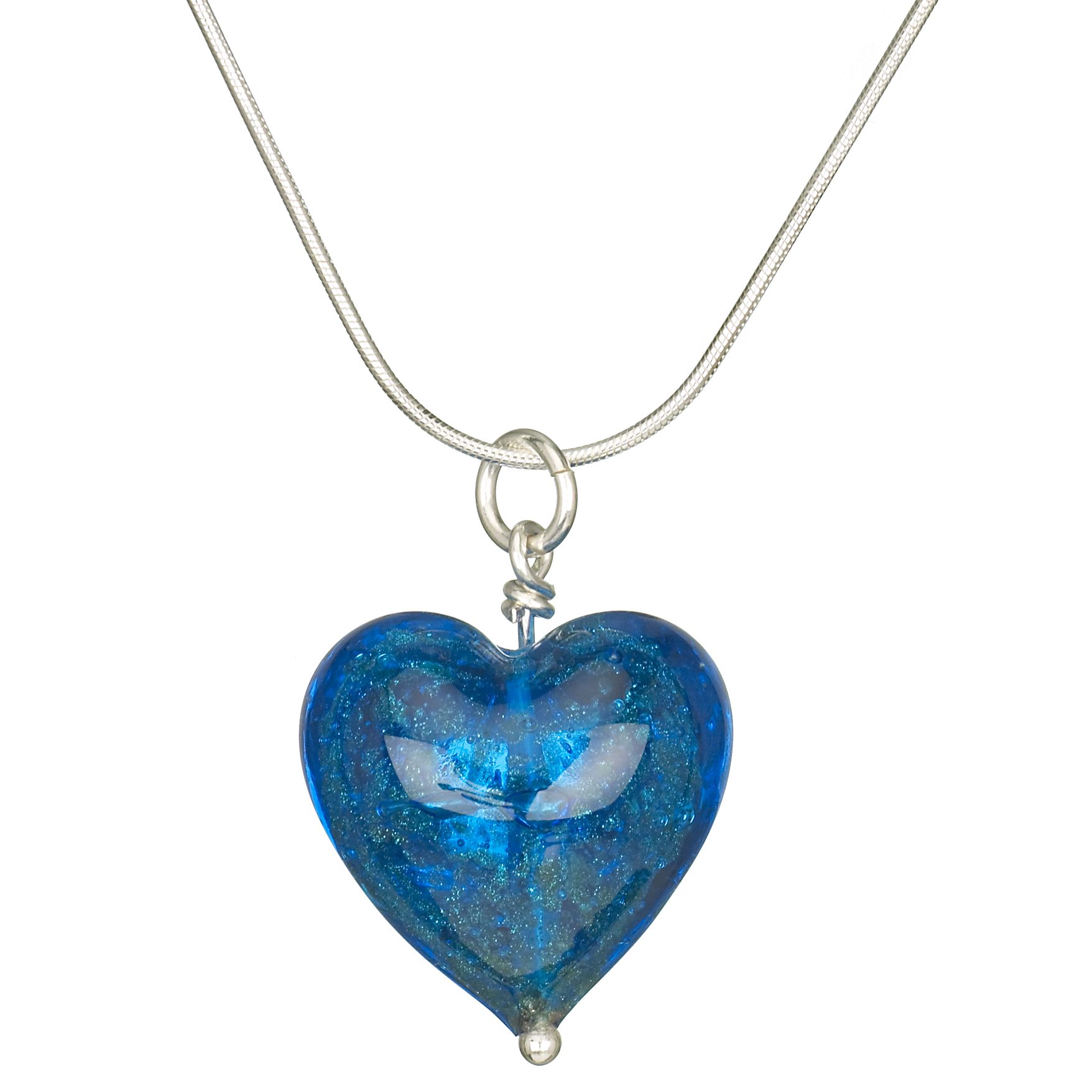 Martick Jewellery Gold Sparkle Murano Heart Pendant