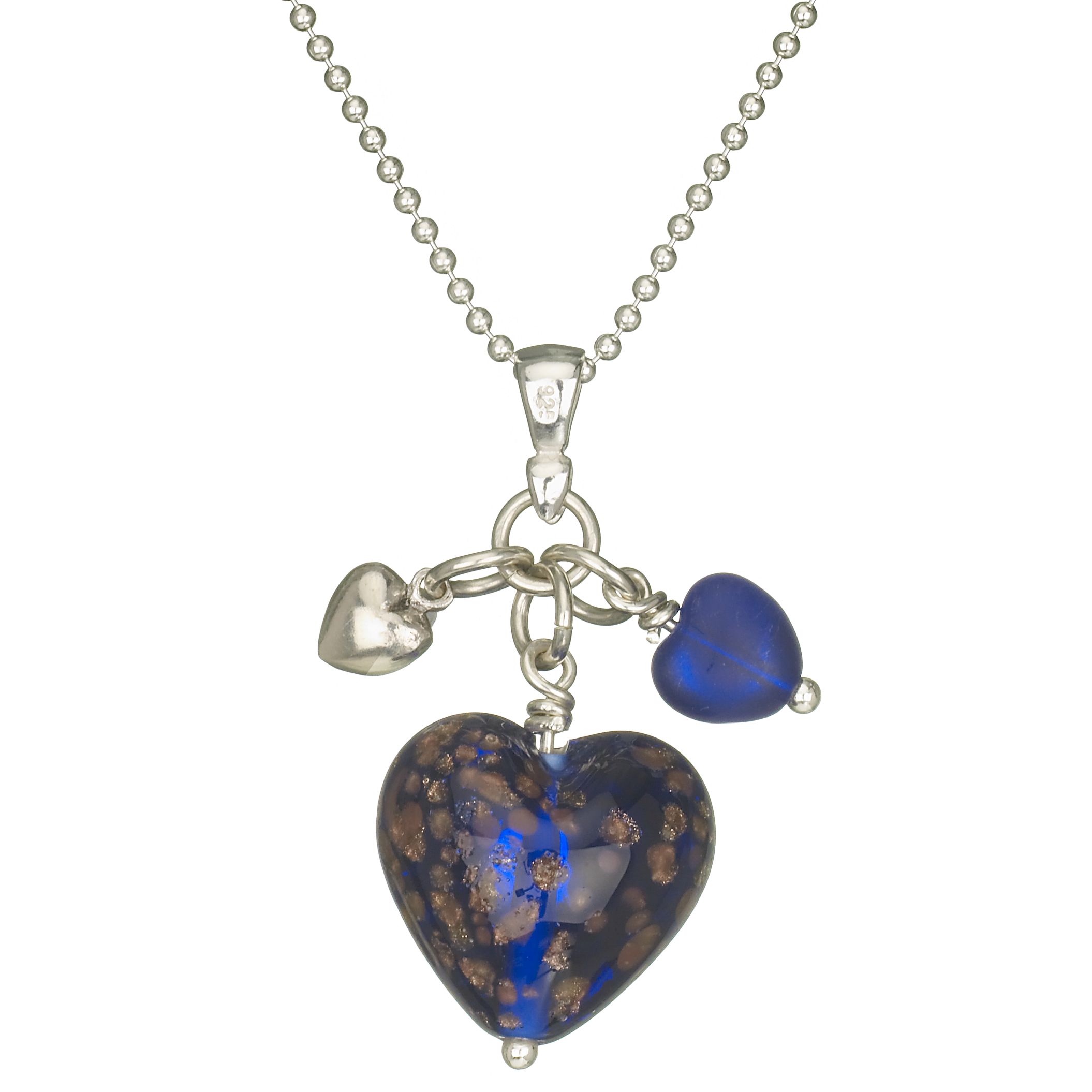 Martick Jewellery Galaxy Heart Charm Medium Blue MJ198P