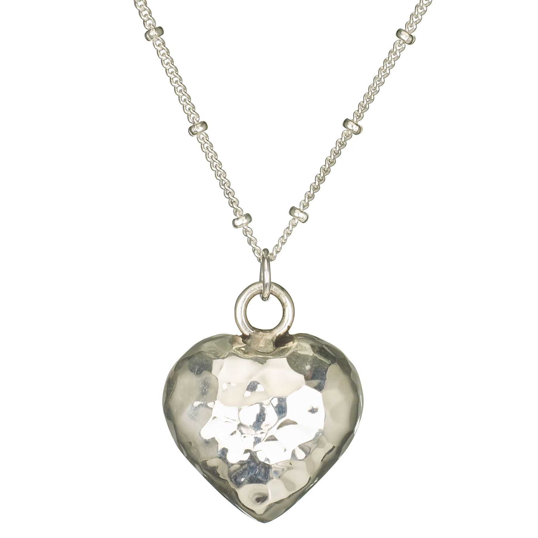 Martick Jewellery Planished Heart Pendant