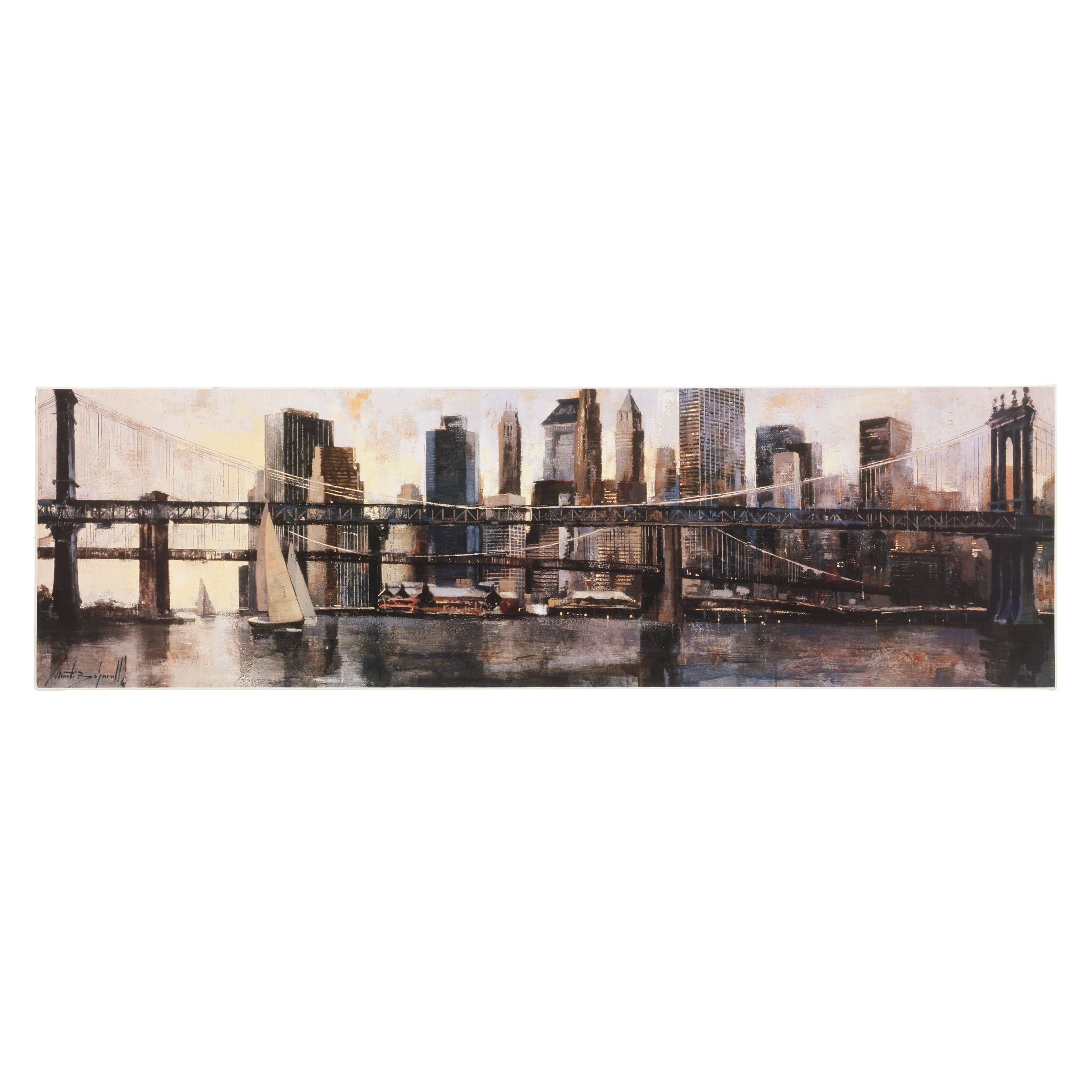 Down At East River Print, 31x125cm