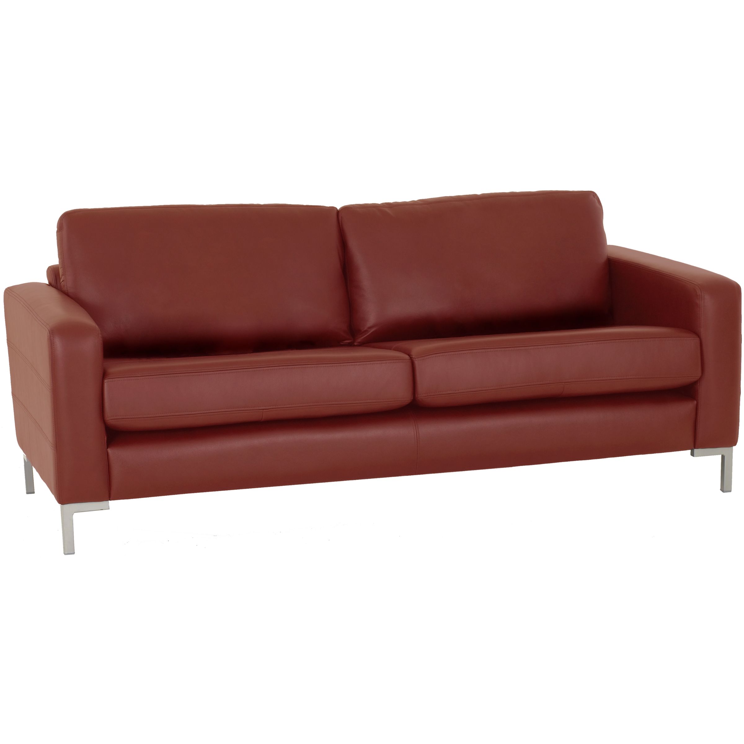 John Lewis Maestro Leather Sofa Red