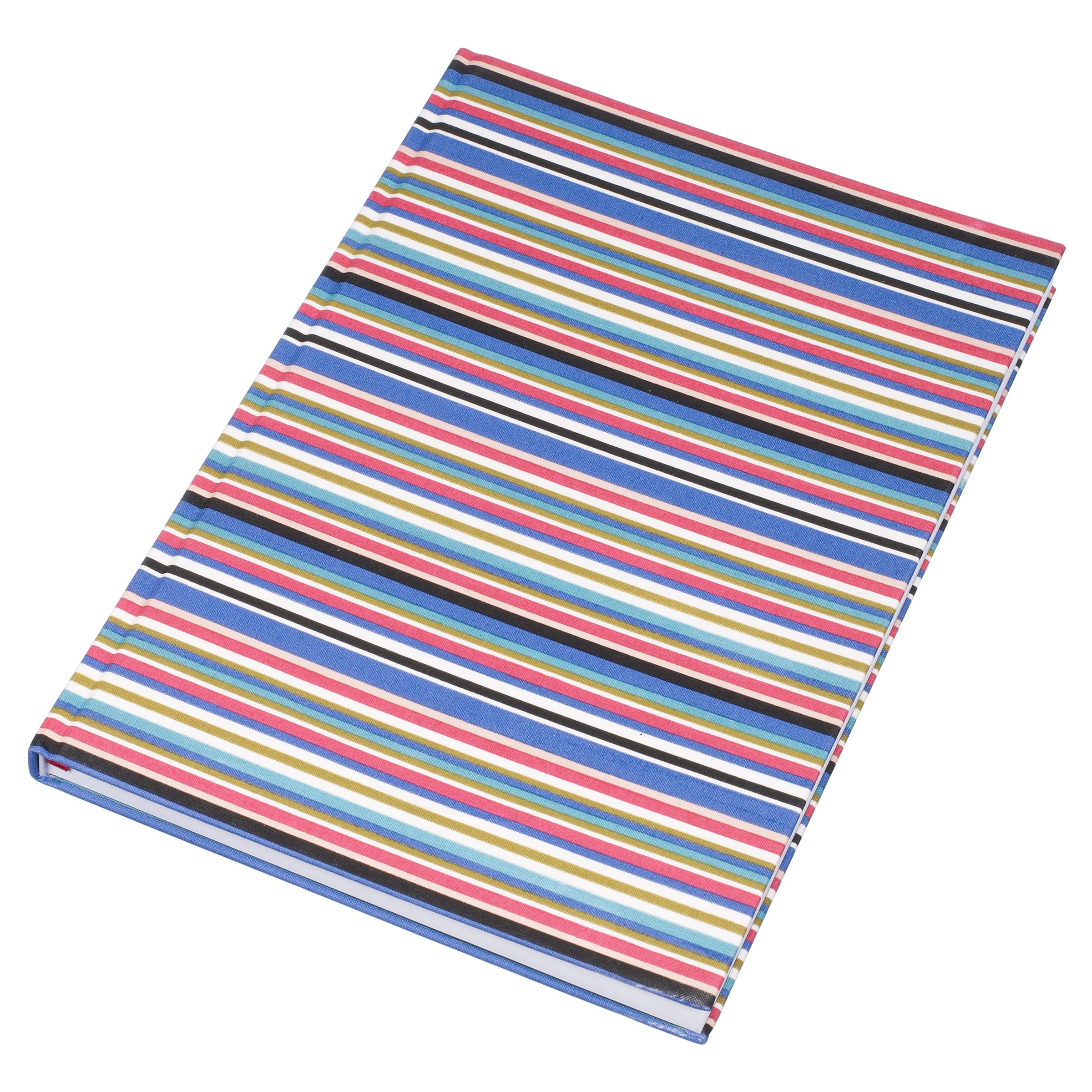 John Lewis Blue Stripe Notebook A4