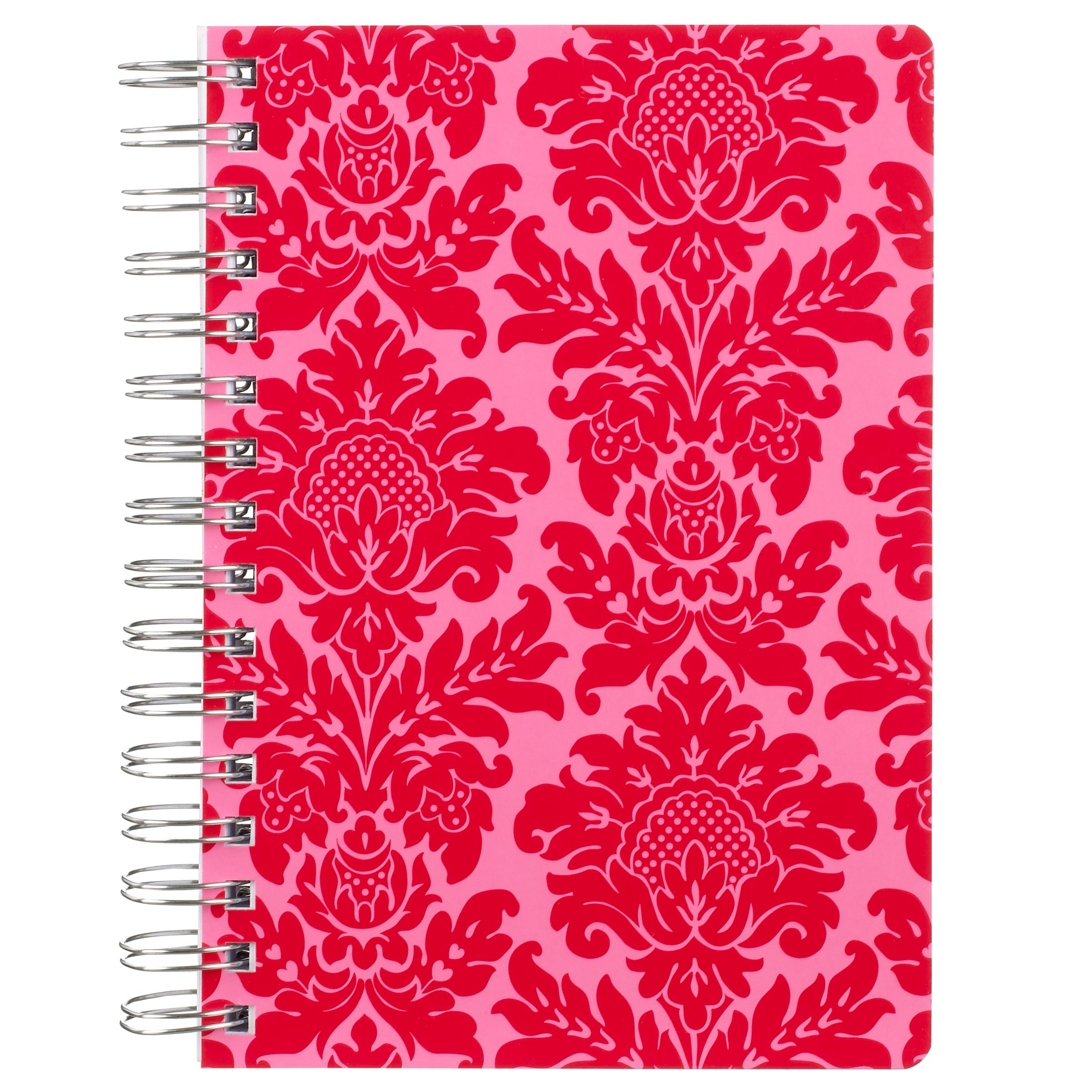 John Lewis Damask Wired Notebook, A5