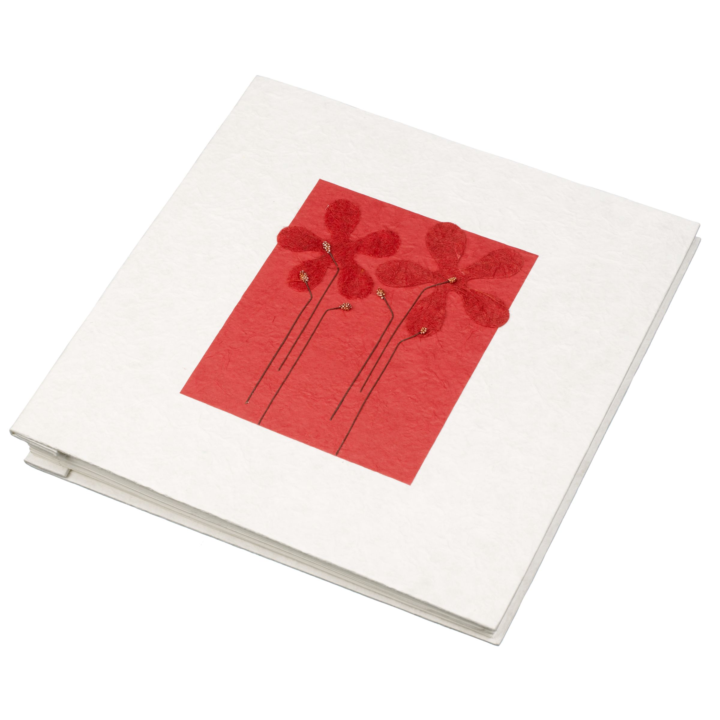 Red Flower Photo Album Medium