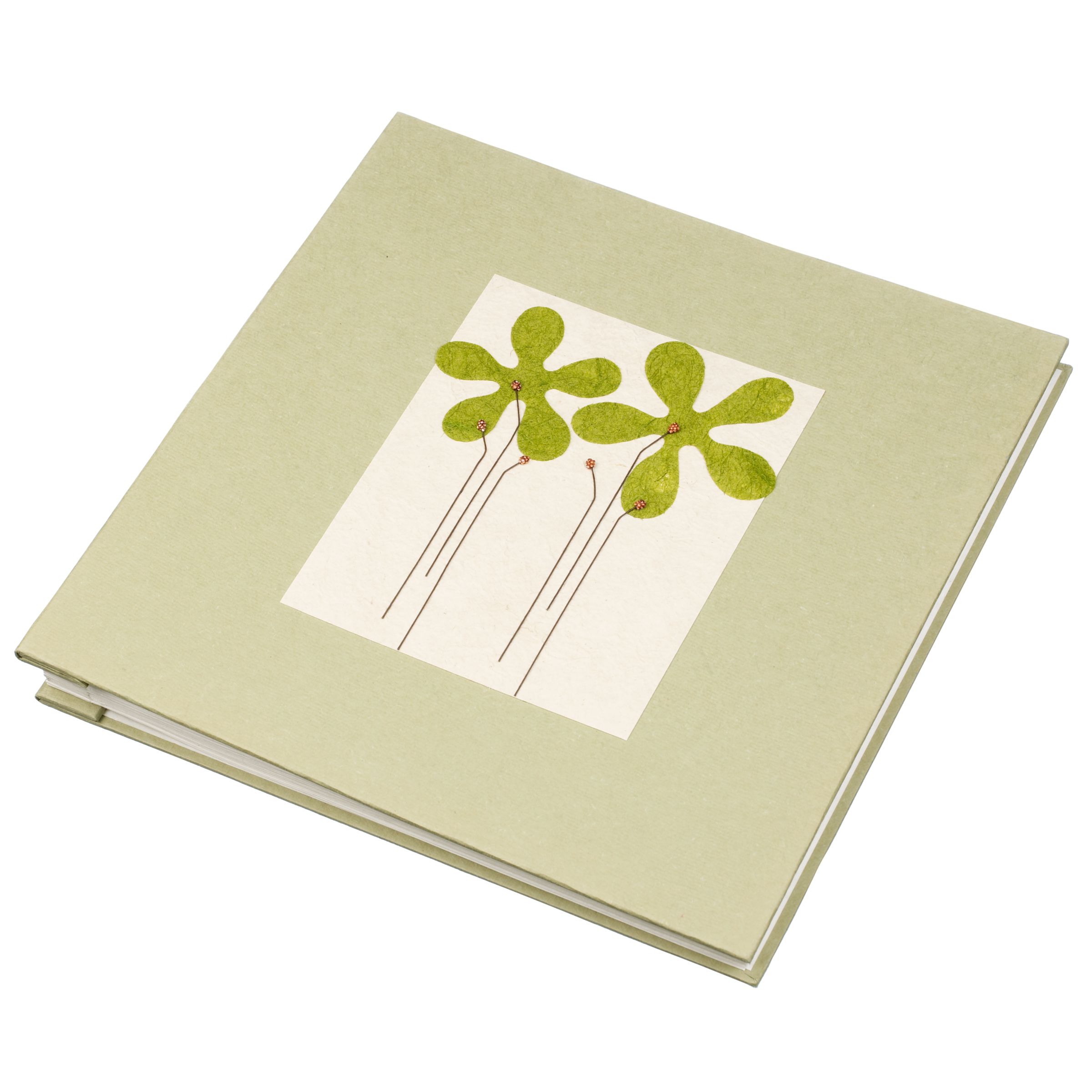 Green Flower Photo Album Medium