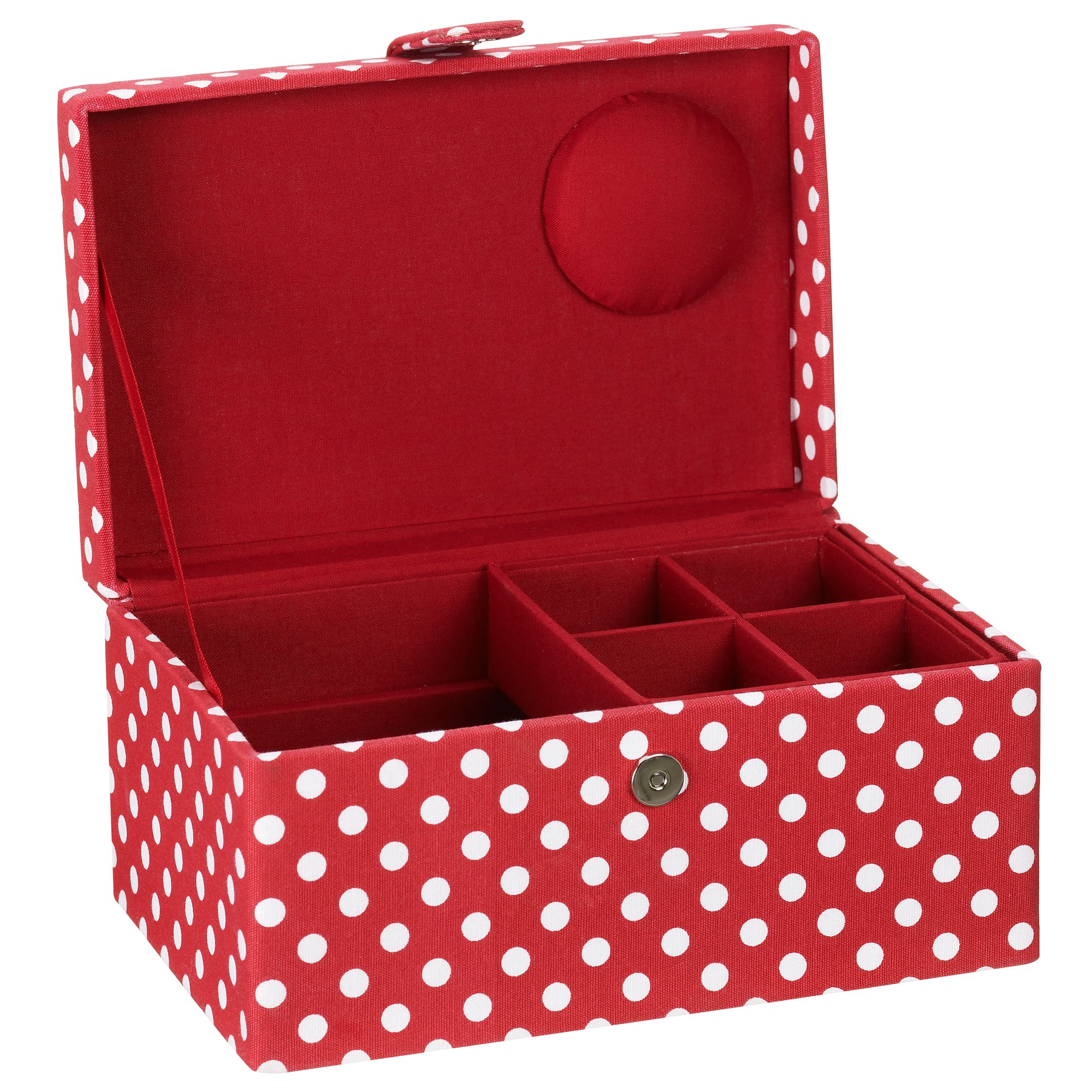 John Lewis Spot Rectangular Sewing Box