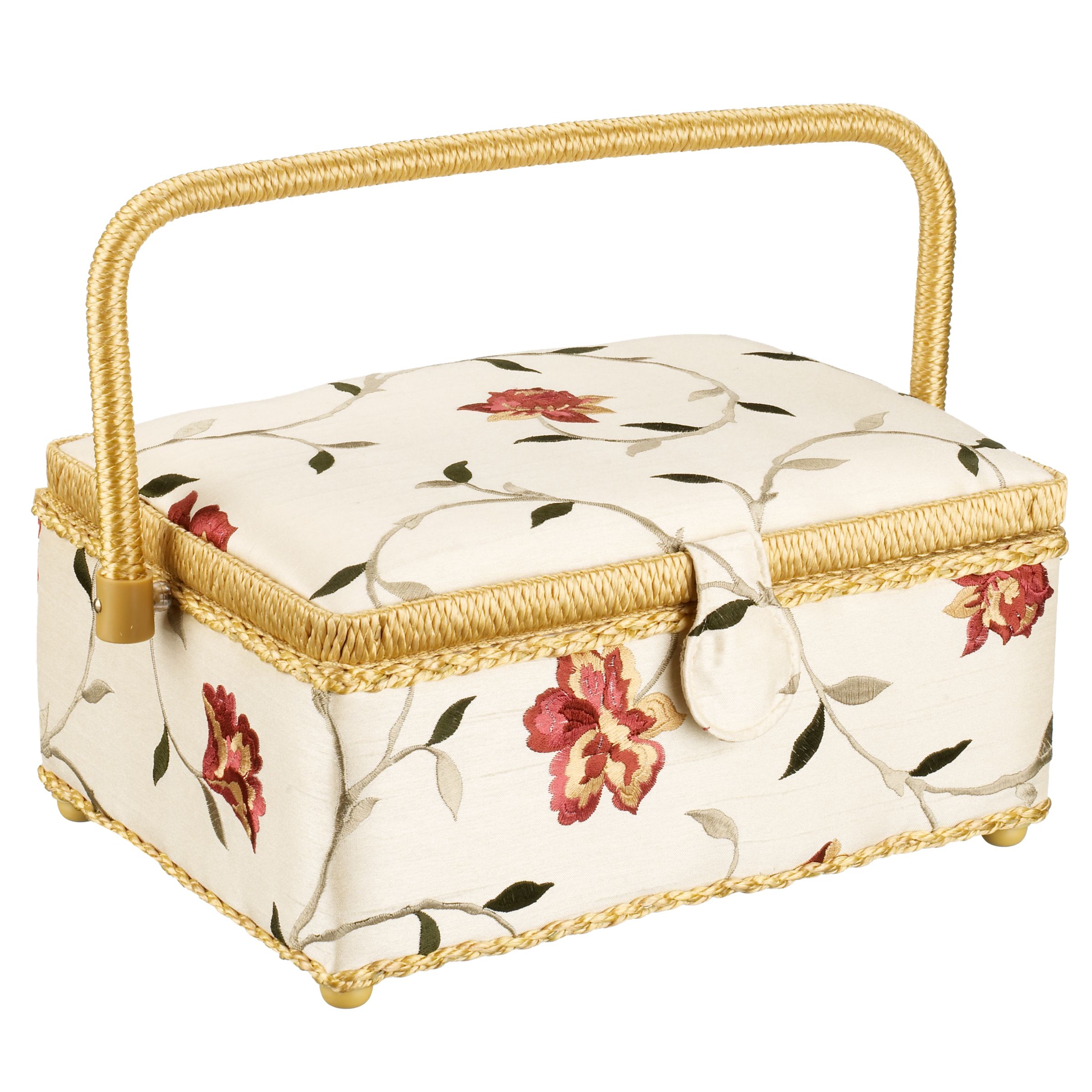 John Lewis Odette Rectangular Sewing Basket Floral