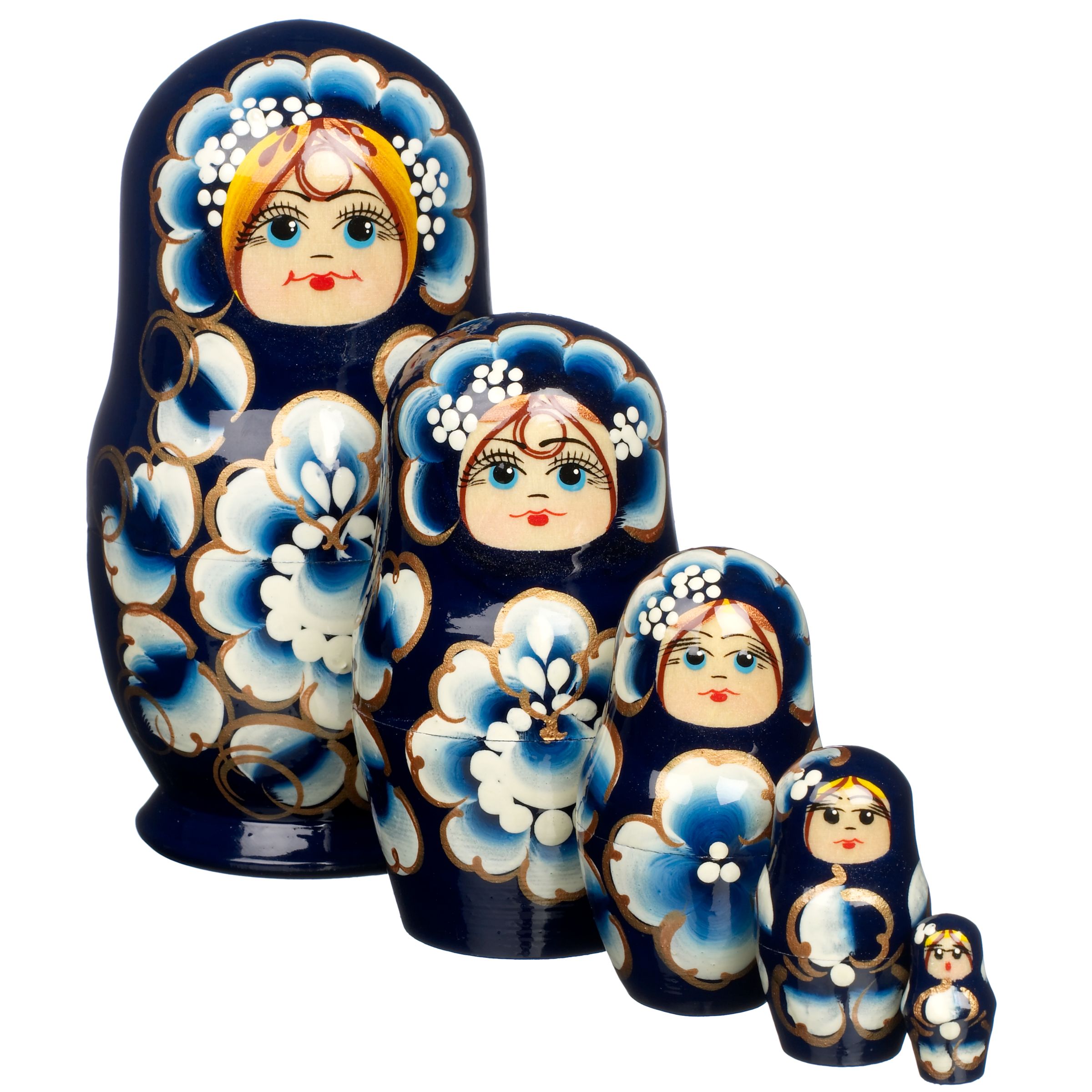 Matryoshka Russian Dolls Navy Large